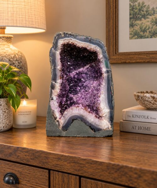 Amethyst Crystal Geode 1145 Premium Queen Grade 7.53kg H28xW21xD11cm