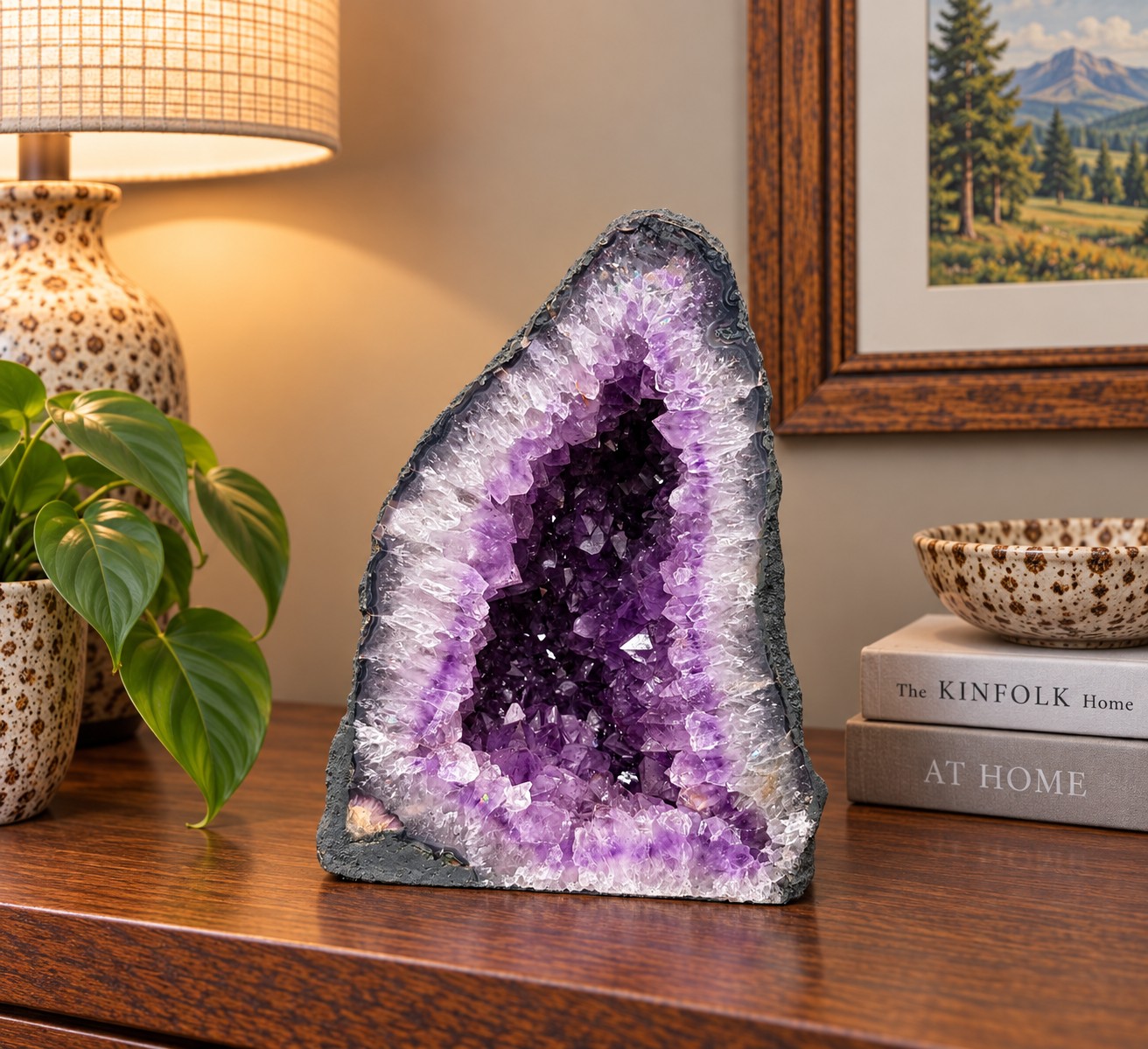 Amethyst Crystal Geode 1147 Premium Queen Grade 6.83kg H25xW19xD15cm