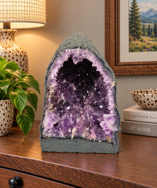 Amethyst Crystal Geode 1148 Premium Queen Grade 6.88kg H28xW19xD13cm