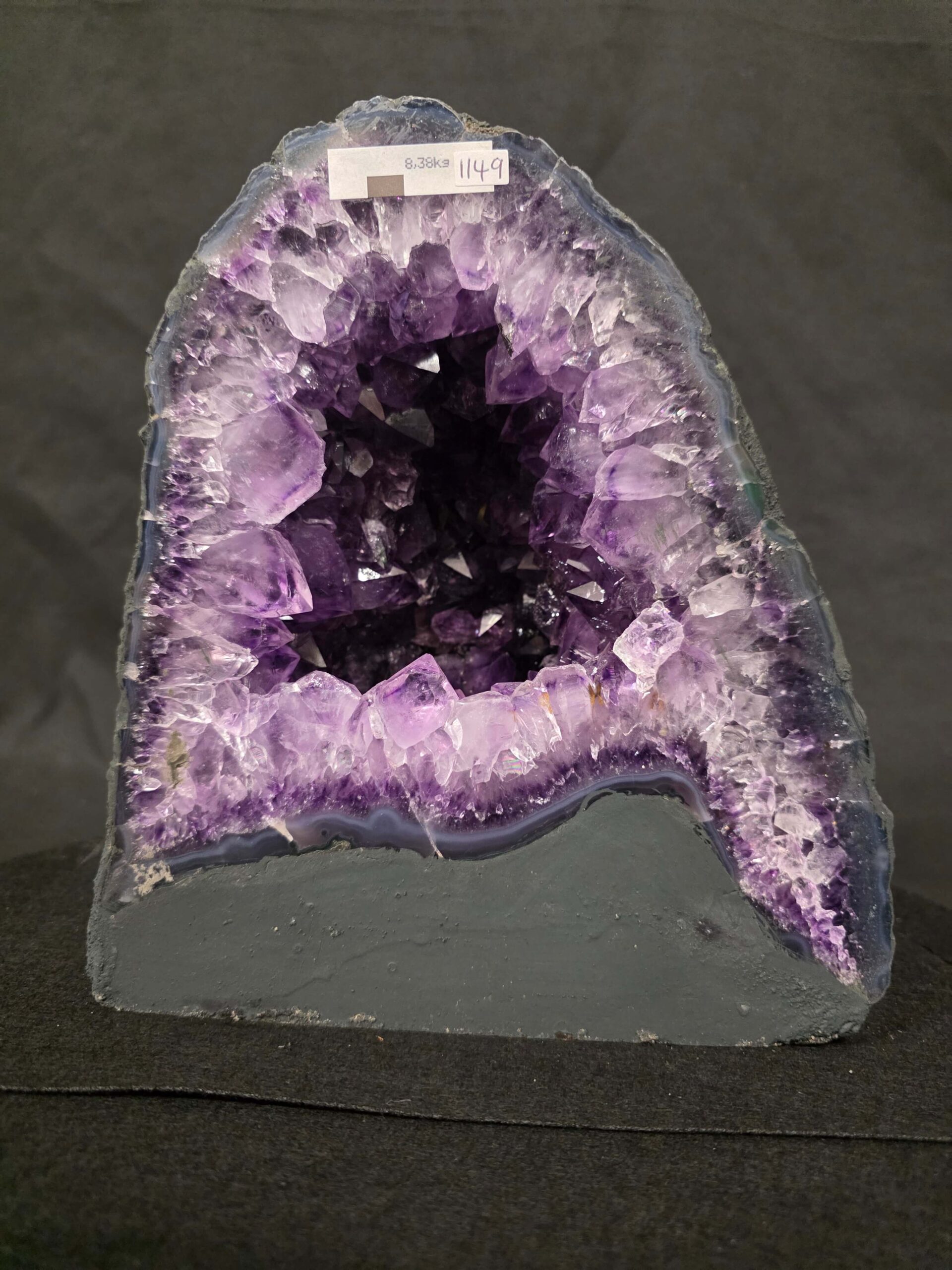 Amethyst Crystal Geode 1149 Premium Queen Grade 8.38kg H23xW21xD16cm - Image 9