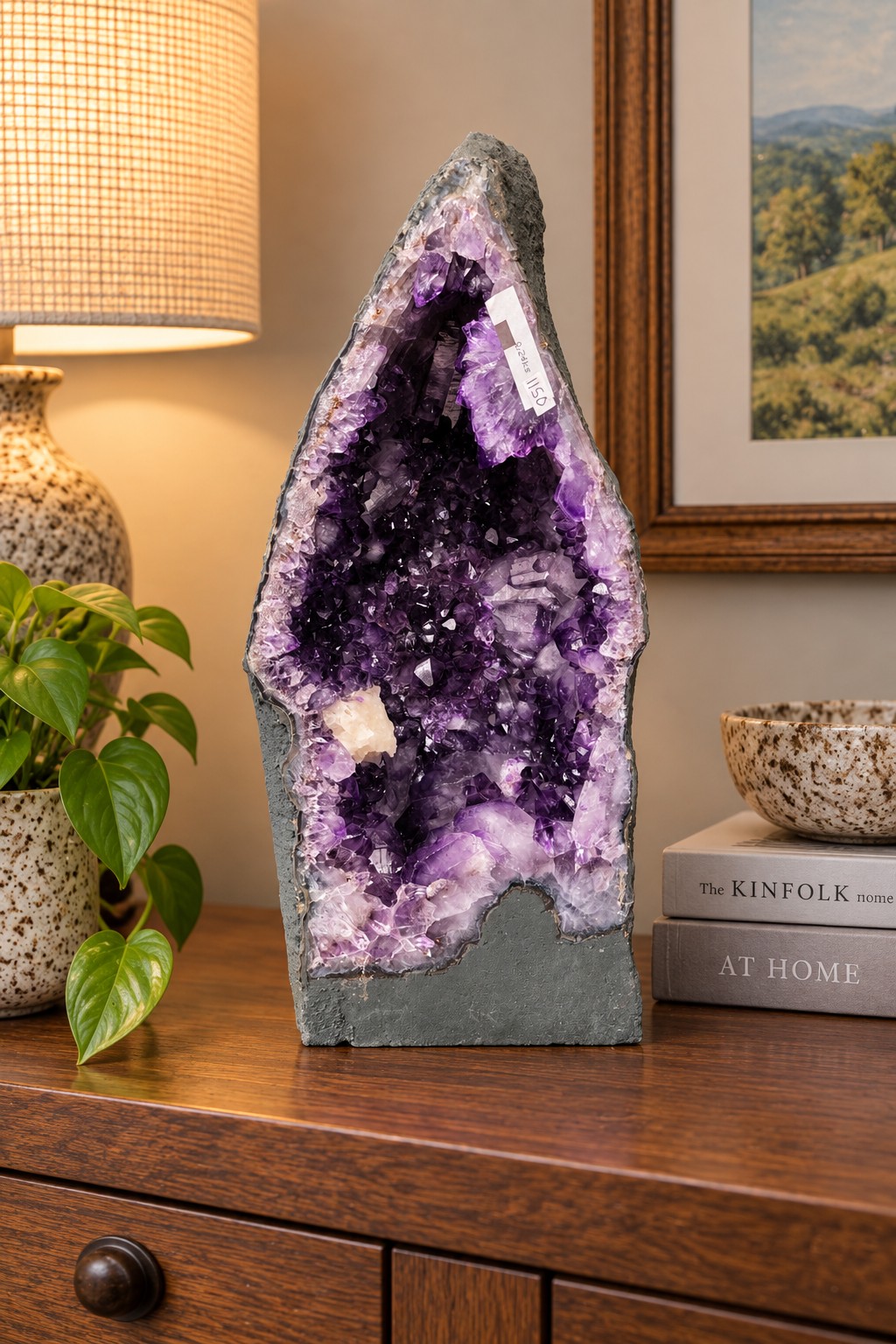 Amethyst Crystal Geode 1150 Premium Queen Grade 8.24kg H37xW16xD12cm