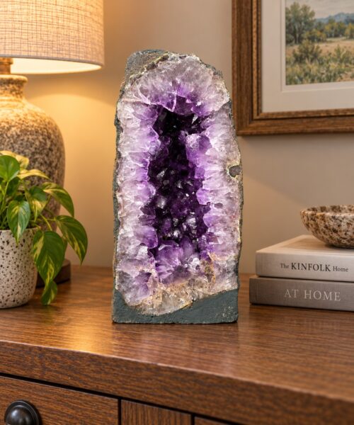 Amethyst Crystal Geode 1153 Premium Queen Grade 9.5kg H33xW17xD13cm