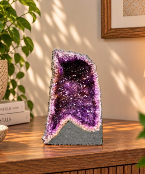 Amethyst Crystal Geode 1155 Premium Queen Grade 6.57kg H30xW20xD10cm