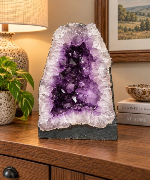 Amethyst Crystal Geode 1157 Premium Queen Grade 9.11kg H32xW23xD10cm