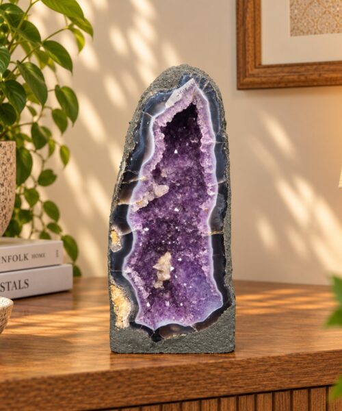 Amethyst Crystal Geode 1163 Premium Queen Grade 9.51kg H36xW17xD13cm