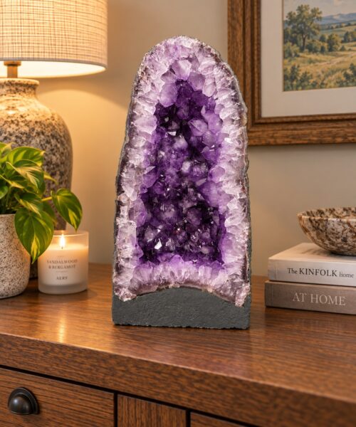 Amethyst Crystal Geode 1164 Premium Queen Grade 9.13kg H35xW19xD13cm