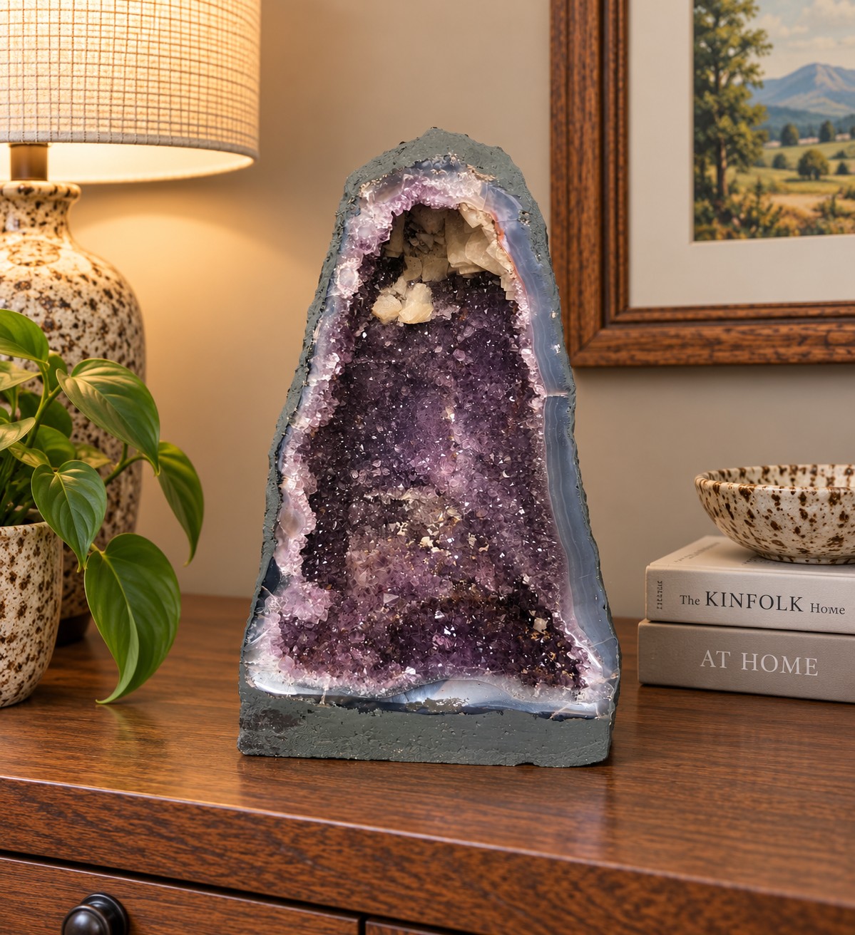 Amethyst Crystal Geode 1165 Premium Queen Grade 10.94kg H38xW22xD12cm