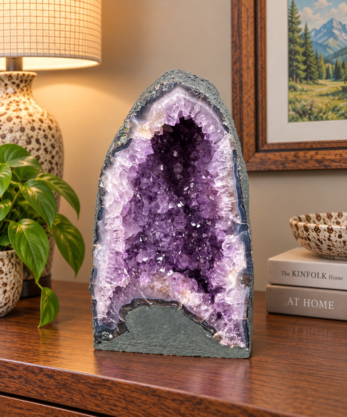 Amethyst Crystal Geode 1169 Premium Queen Grade 10.52kg H32xW19xD15cm