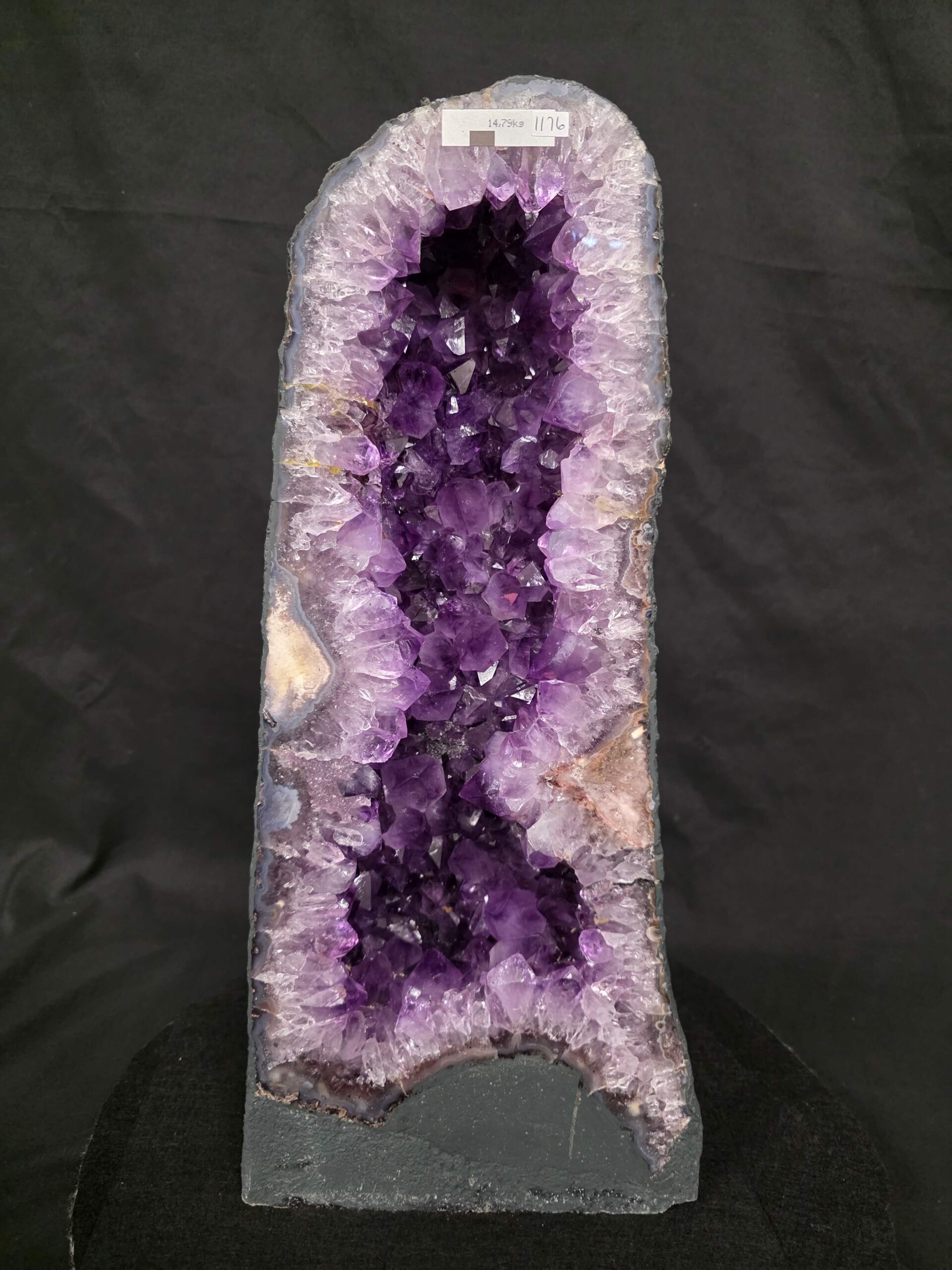 Tall Amethyst Crystal Geode 1176 Premium Queen Grade 14.79kg H47xW21xD11cm - Image 2