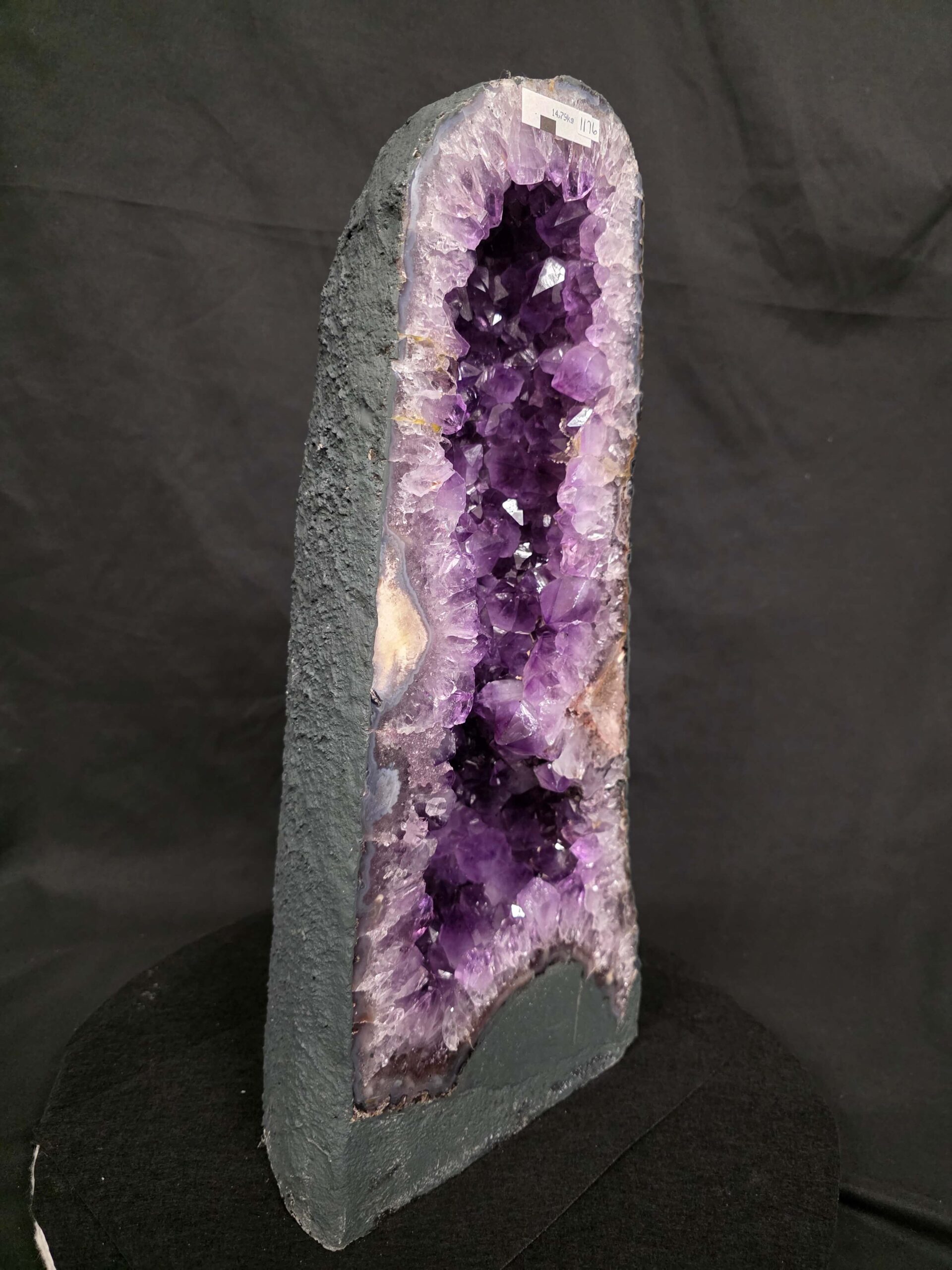 Tall Amethyst Crystal Geode 1176 Premium Queen Grade 14.79kg H47xW21xD11cm - Image 3