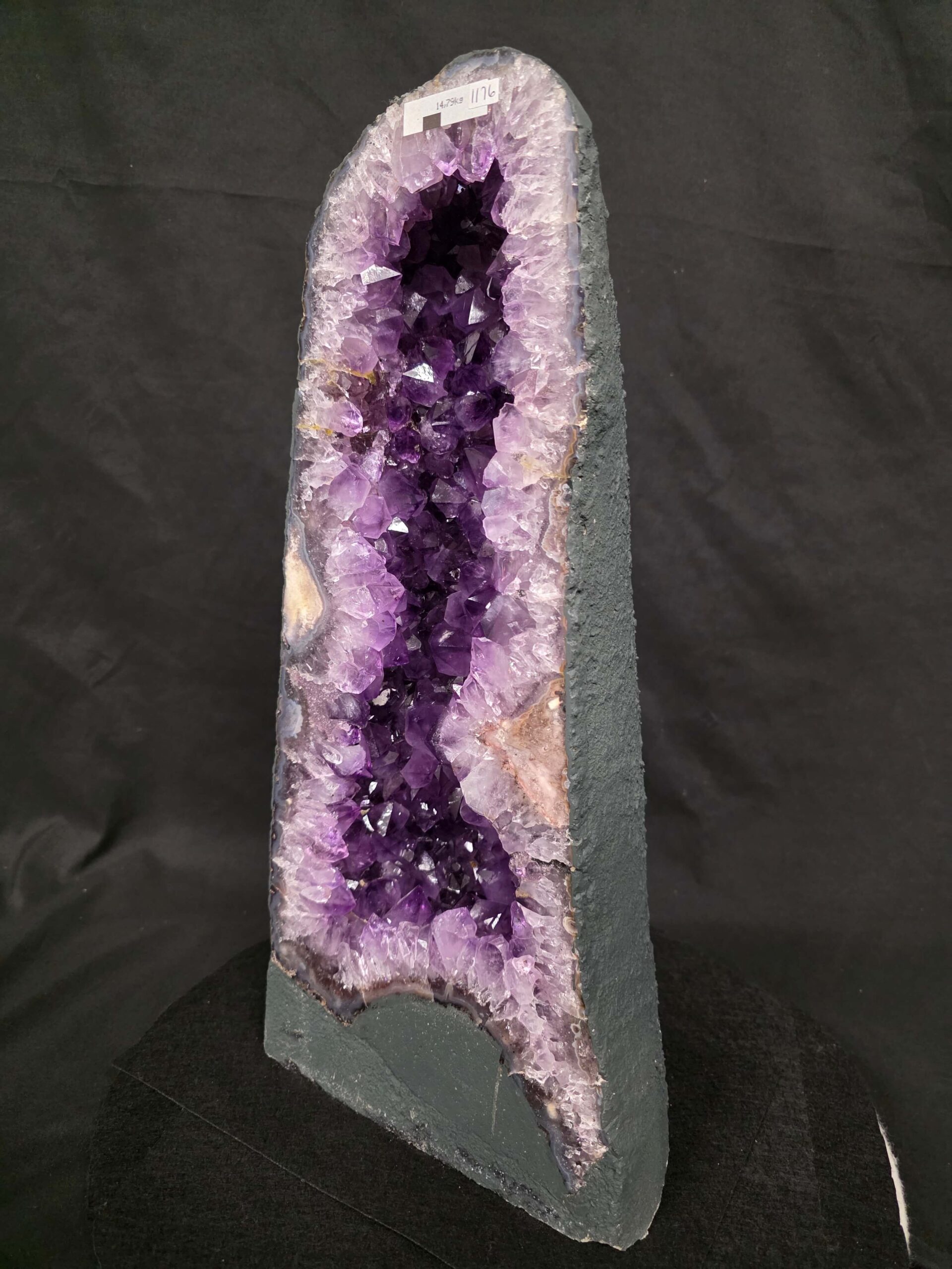Tall Amethyst Crystal Geode 1176 Premium Queen Grade 14.79kg H47xW21xD11cm - Image 4