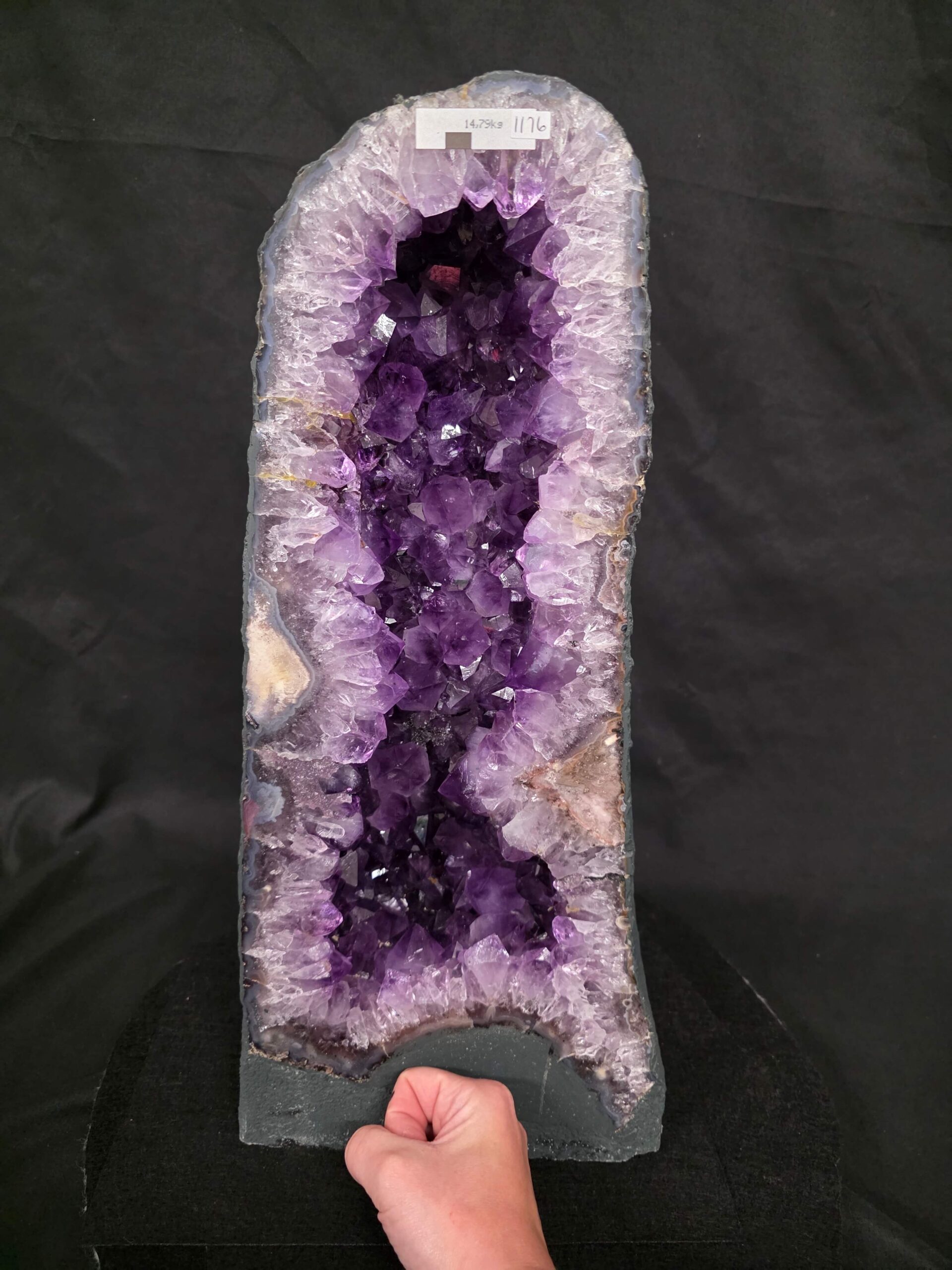Tall Amethyst Crystal Geode 1176 Premium Queen Grade 14.79kg H47xW21xD11cm - Image 5