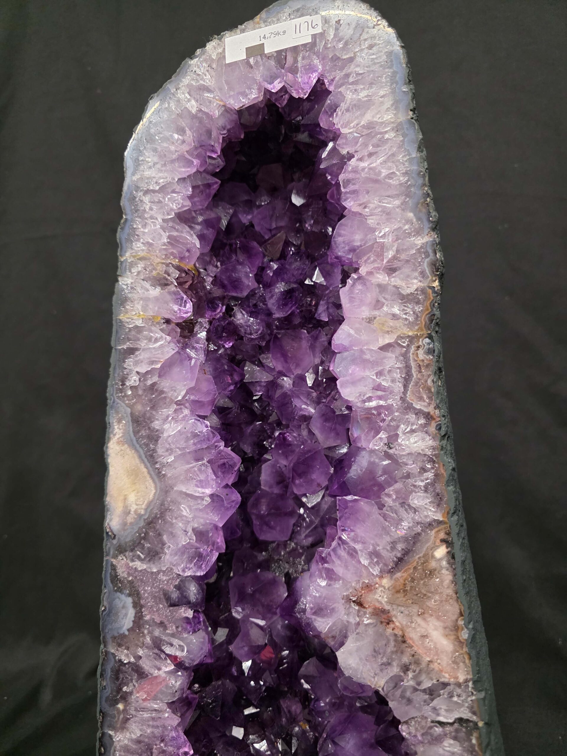 Tall Amethyst Crystal Geode 1176 Premium Queen Grade 14.79kg H47xW21xD11cm - Image 9