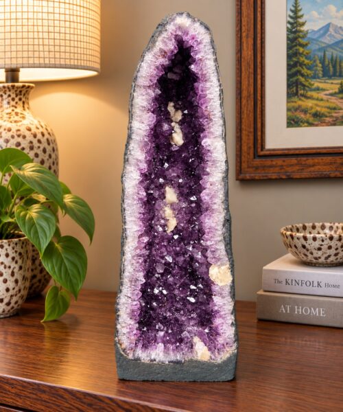Tall Amethyst Crystal Geode 1177 Premium Queen Grade 12.63kg H50xW18xD13cm