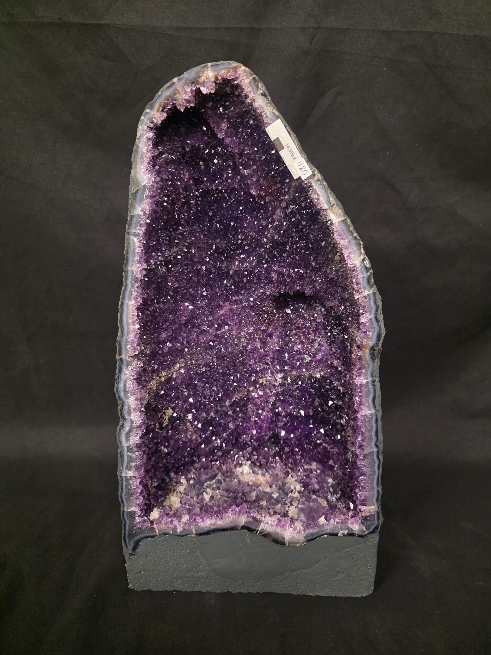 Tall Amethyst Crystal Geode 1180 Premium Queen Grade 14.59kg H47xW24xD16cm - Image 10