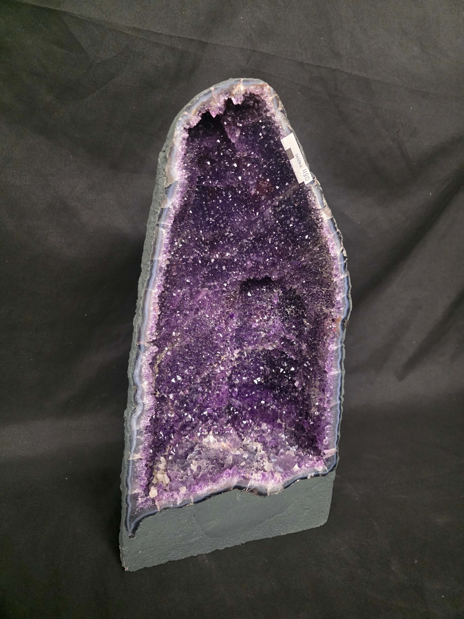 Tall Amethyst Crystal Geode 1180 Premium Queen Grade 14.59kg H47xW24xD16cm - Image 9