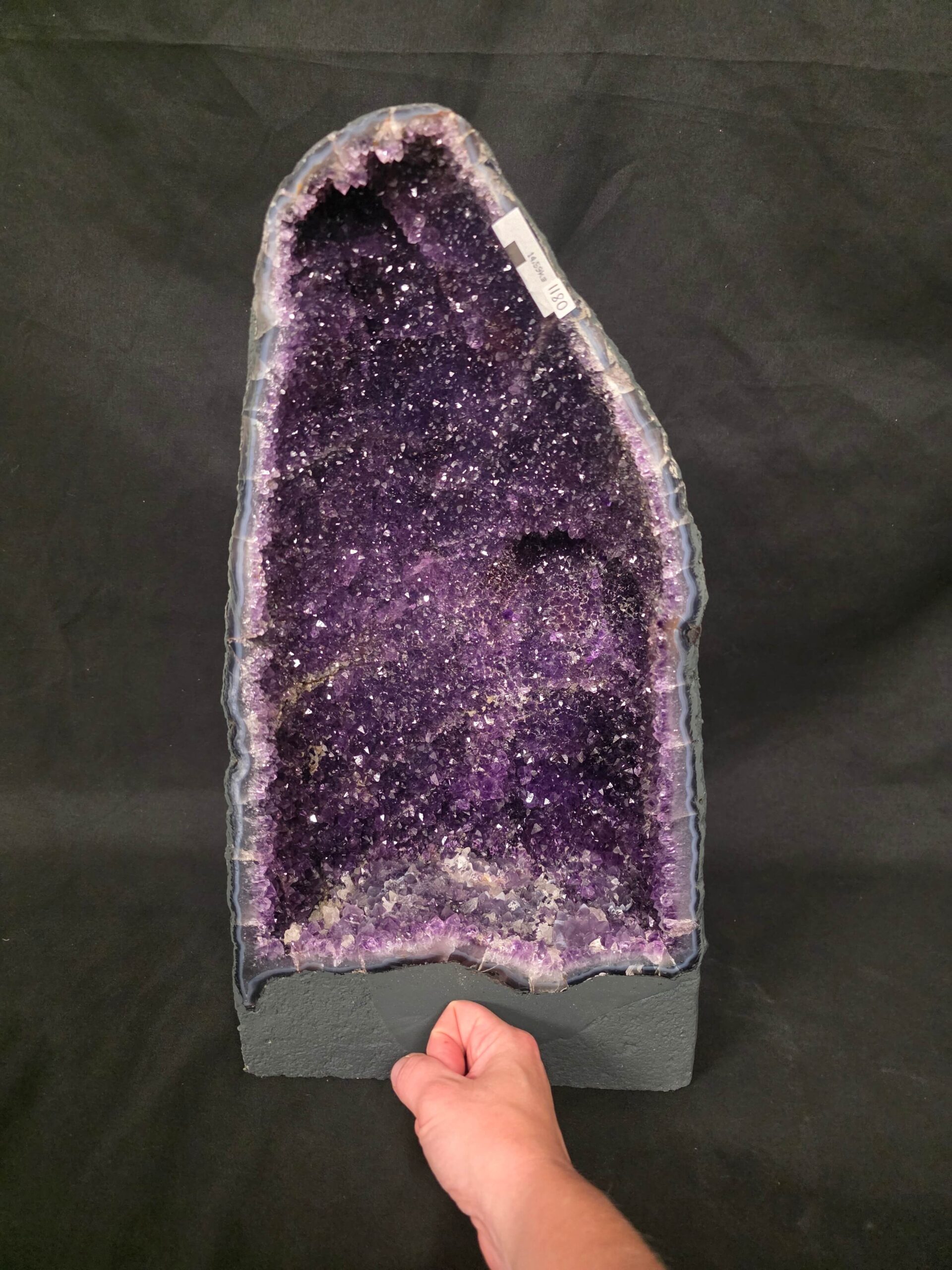 Tall Amethyst Crystal Geode 1180 Premium Queen Grade 14.59kg H47xW24xD16cm - Image 7
