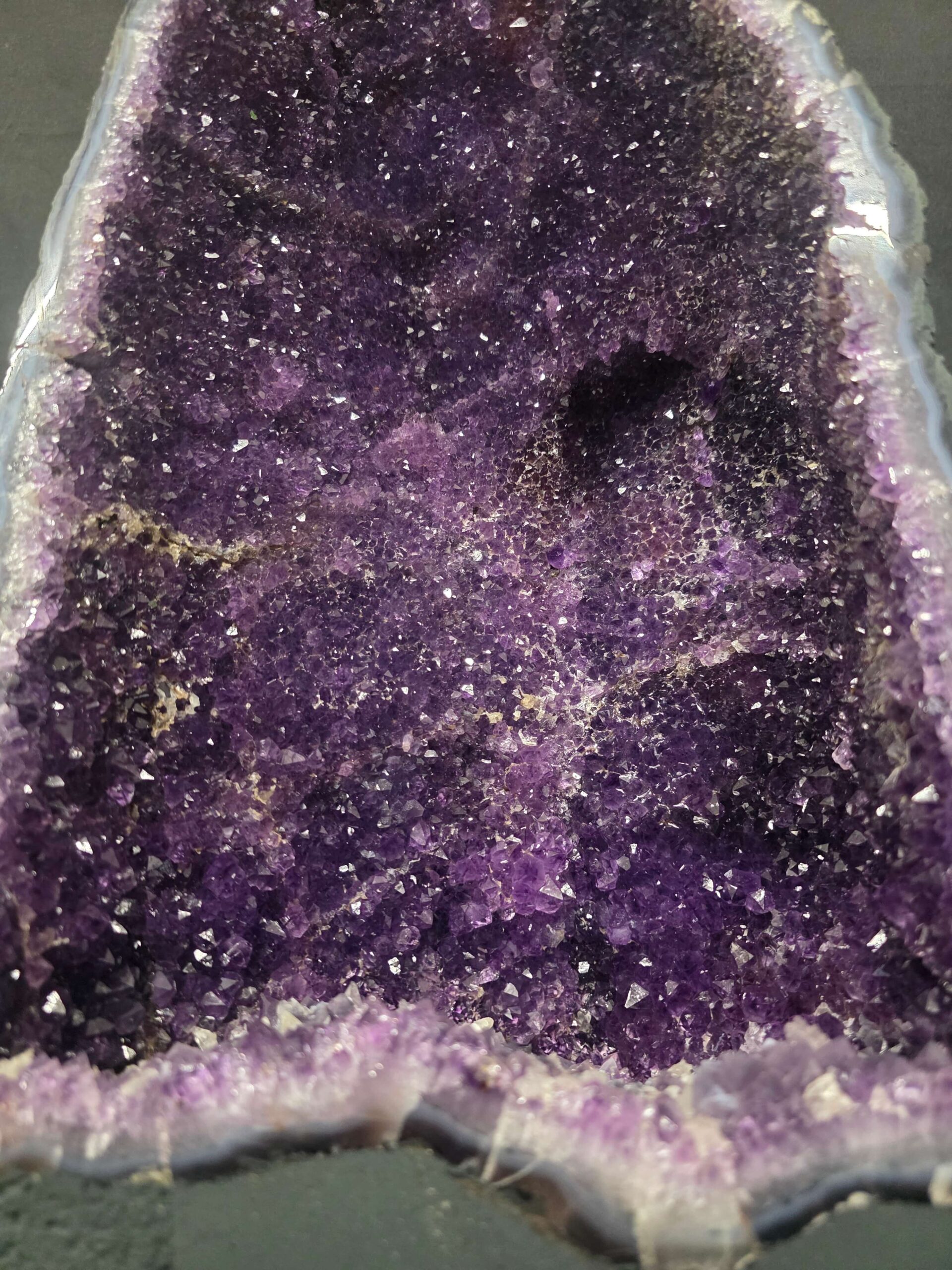 Tall Amethyst Crystal Geode 1180 Premium Queen Grade 14.59kg H47xW24xD16cm - Image 3