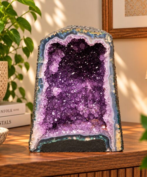 Amethyst Crystal Geode 1184 Premium Queen Grade 18.41kg H38xW29xD17cm