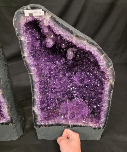 Amethyst Crystal Geode PAIR 1187 & 1188 Premium Queen Grade 18kg each - H45xW26xD16cm - Image 7
