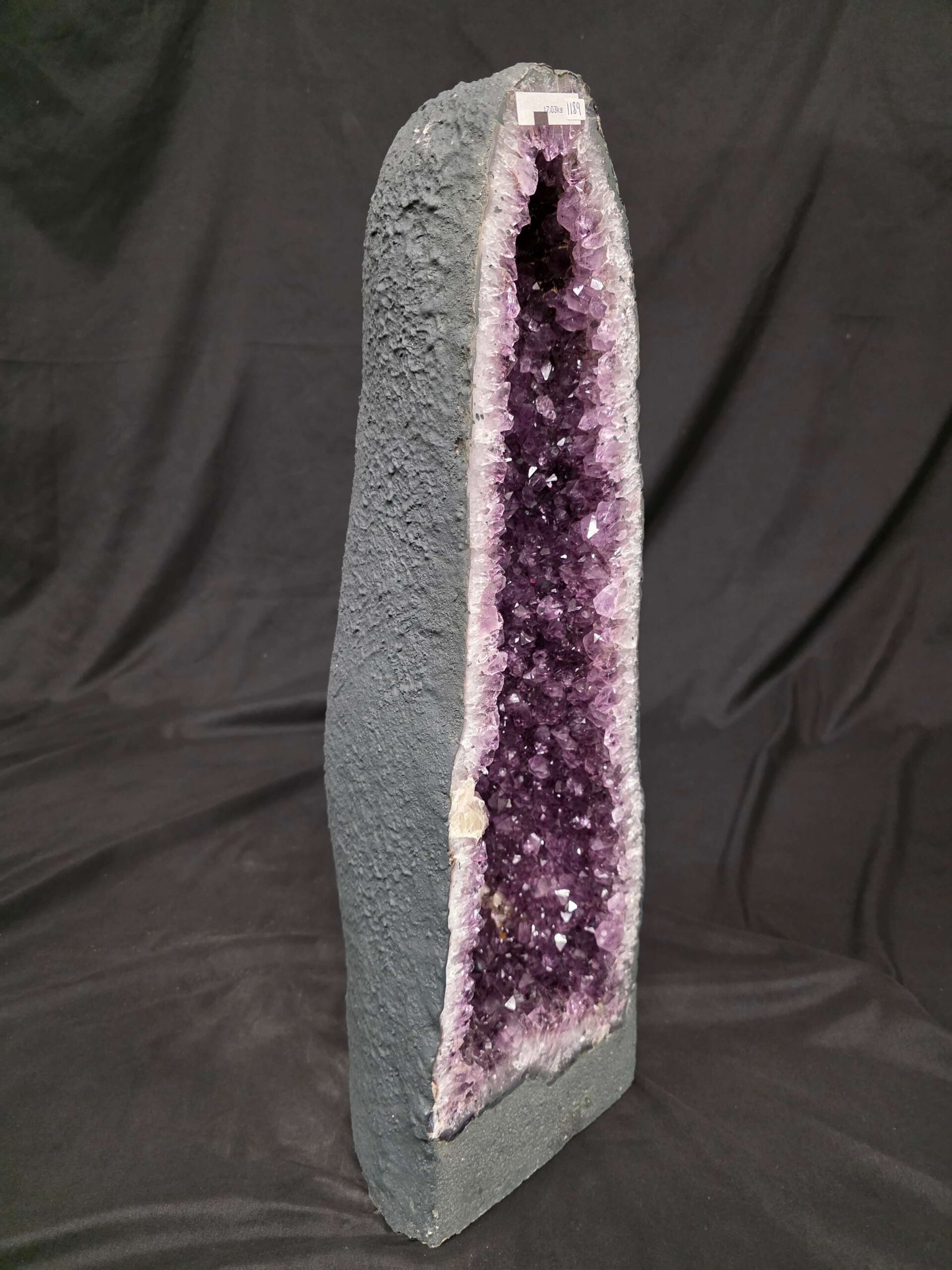 Tall Amethyst Crystal Geode 1189 Premium Queen Grade 17.03kg H59xW19xD13cm - Image 3