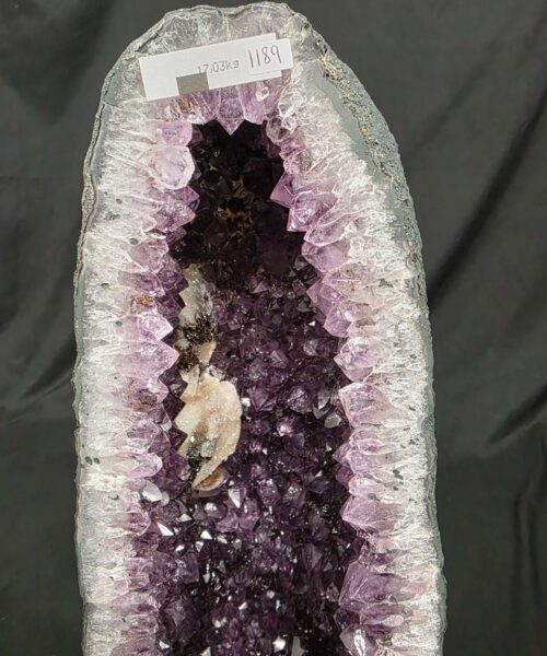 Tall Amethyst Crystal Geode 1189 Premium Queen Grade 17.03kg H59xW19xD13cm - Image 6