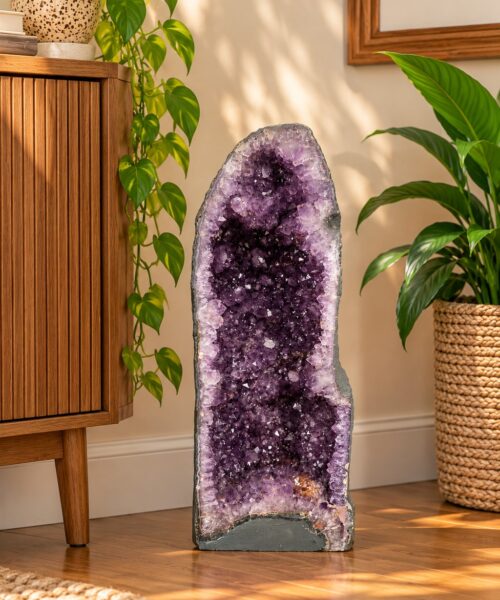 Tall Amethyst Crystal Geode 1193 Premium Queen Grade 20.96kg H59xW23xD17cm