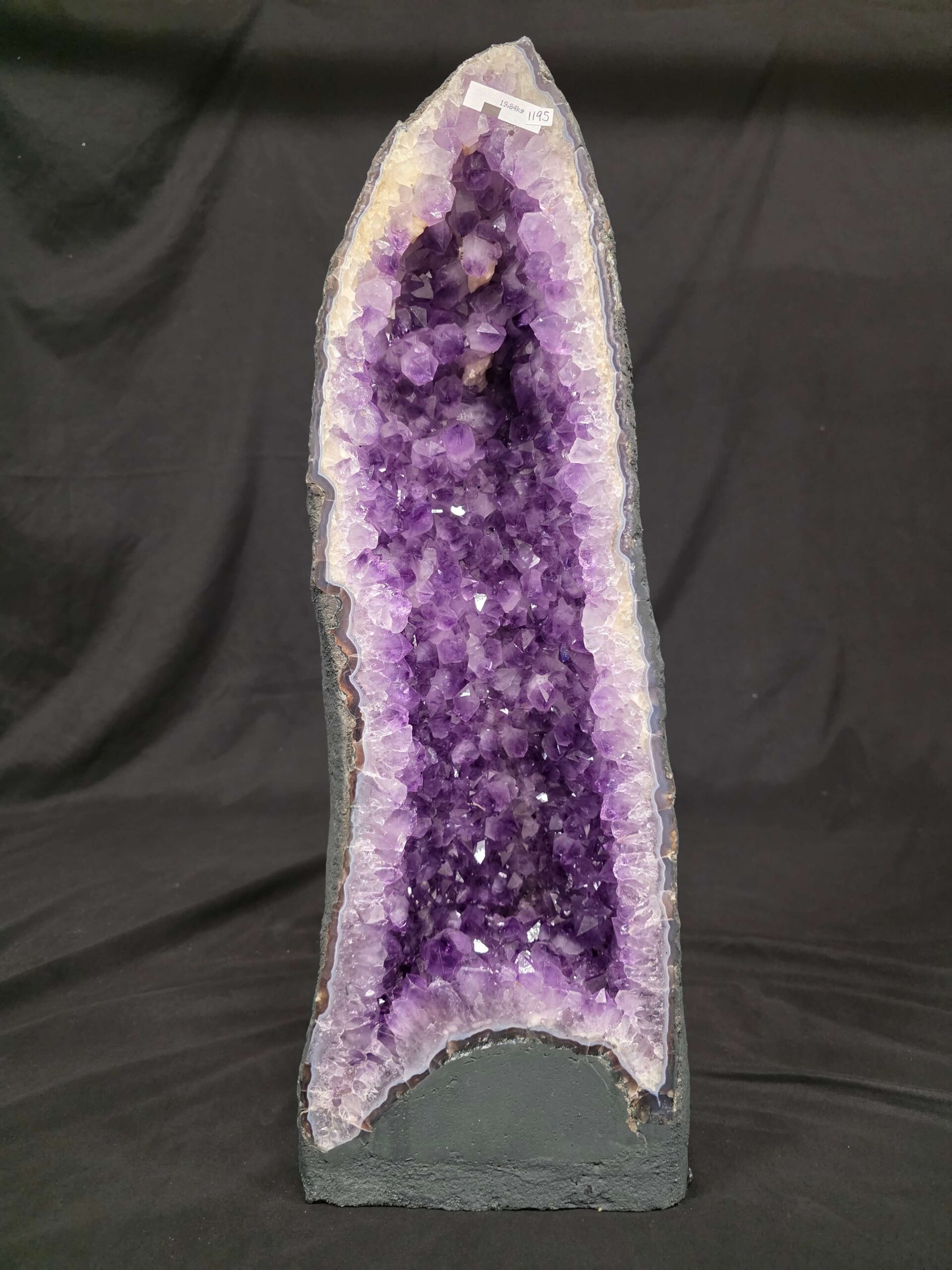 Tall Amethyst Crystal Geode 1195 Premium Queen Grade 19.84kg H62xW21xD15cm - Image 11