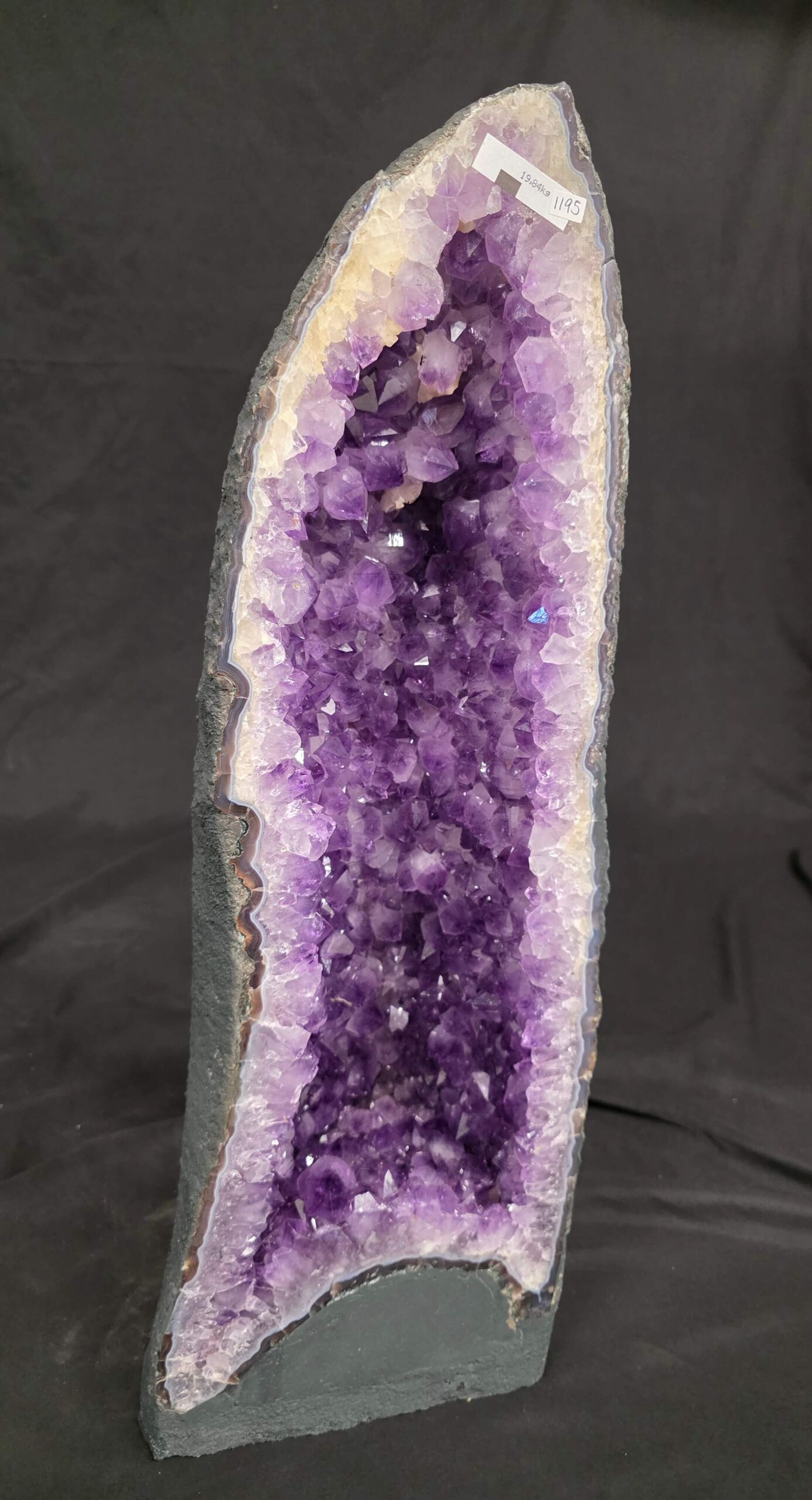 Tall Amethyst Crystal Geode 1195 Premium Queen Grade 19.84kg H62xW21xD15cm - Image 3