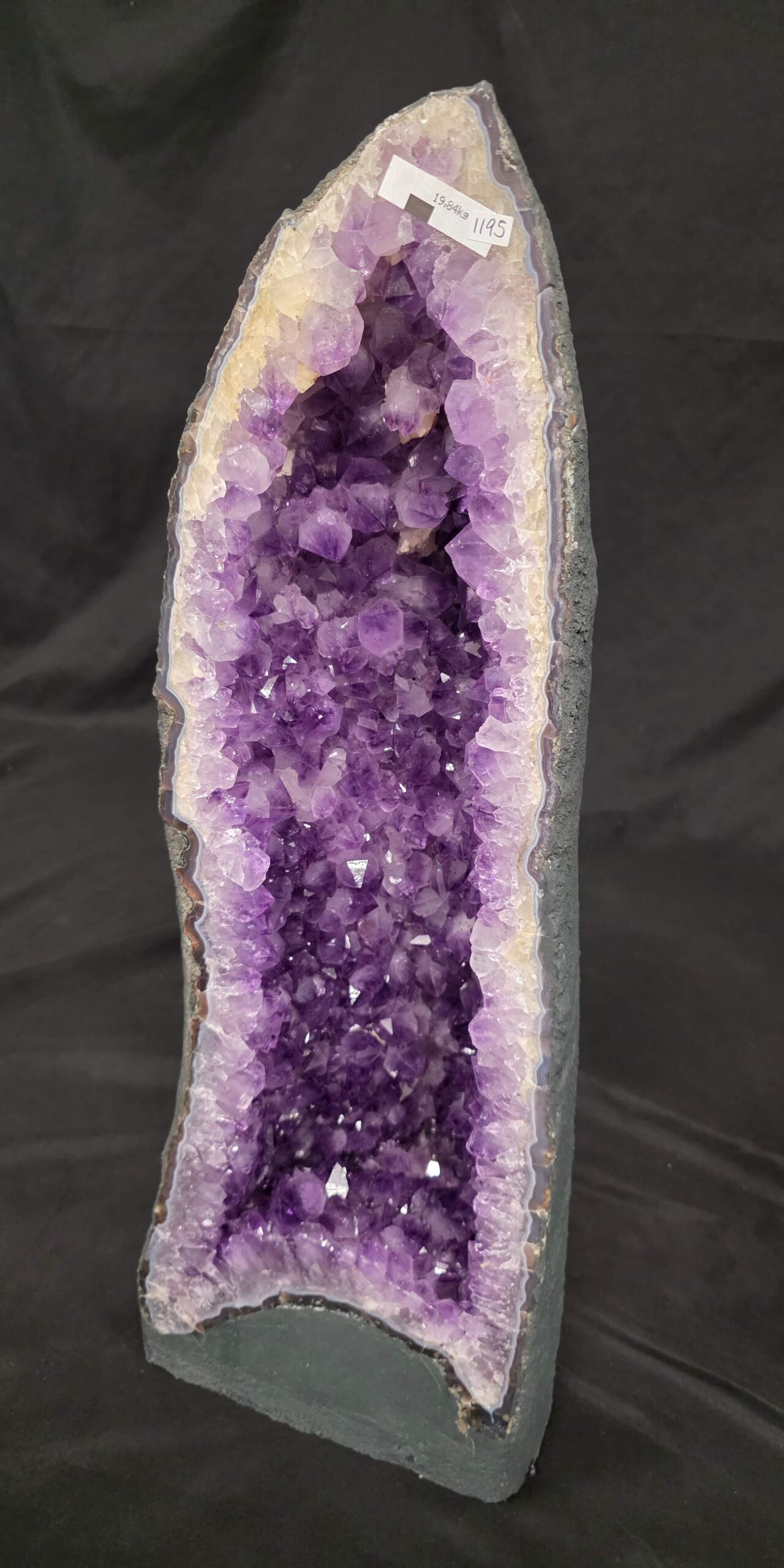 Tall Amethyst Crystal Geode 1195 Premium Queen Grade 19.84kg H62xW21xD15cm - Image 4