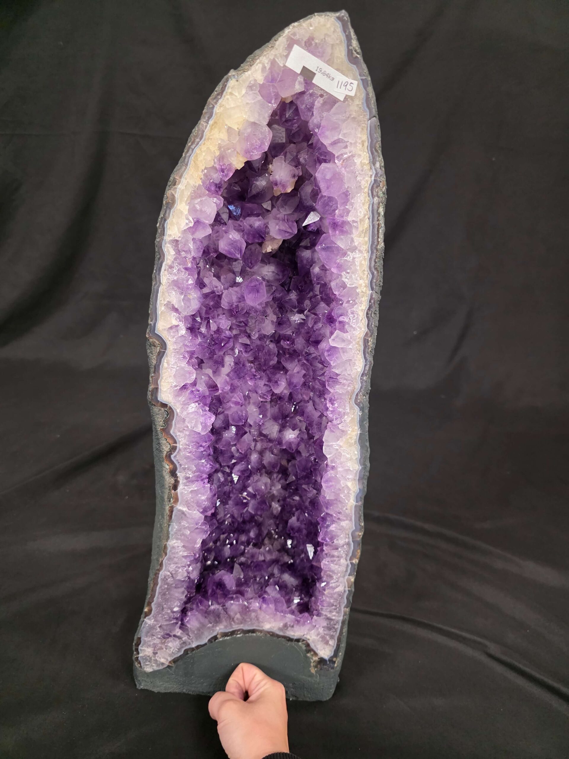 Tall Amethyst Crystal Geode 1195 Premium Queen Grade 19.84kg H62xW21xD15cm - Image 9