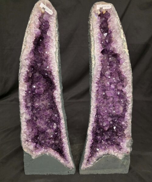 Alternative view of Amethyst Crystal Geode PAIR 1196 & 1197 Premium Queen Grade 17kg each - H65xW21xD15cm
