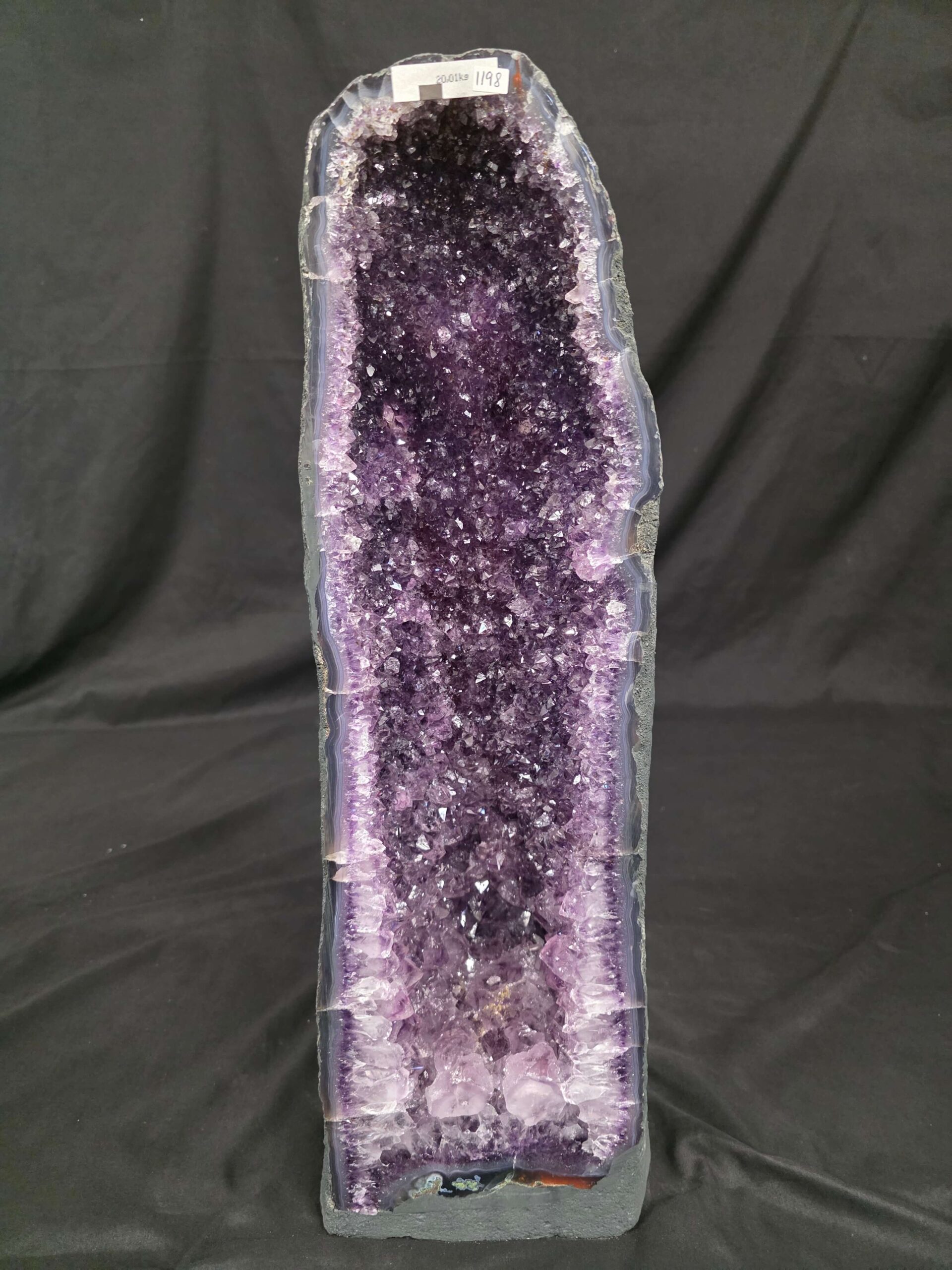 Tall Amethyst Crystal Geode 1198 Premium Queen Grade 20.01kg H59xW18xD20cm - Image 2