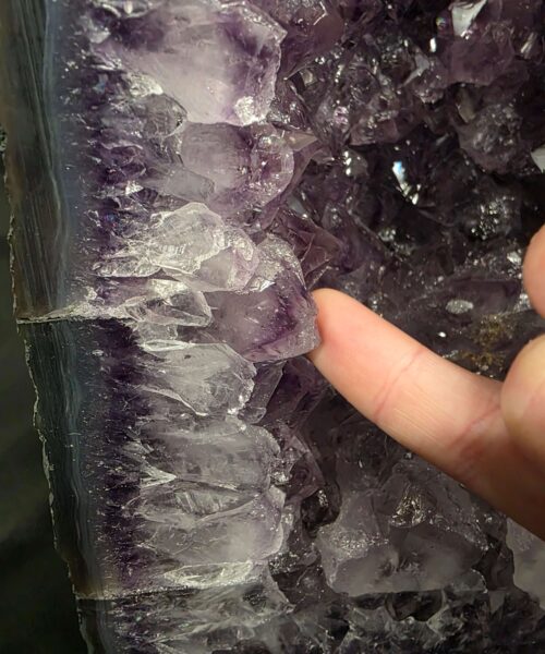 Tall Amethyst Crystal Geode 1198 Premium Queen Grade 20.01kg H59xW18xD20cm - Image 11