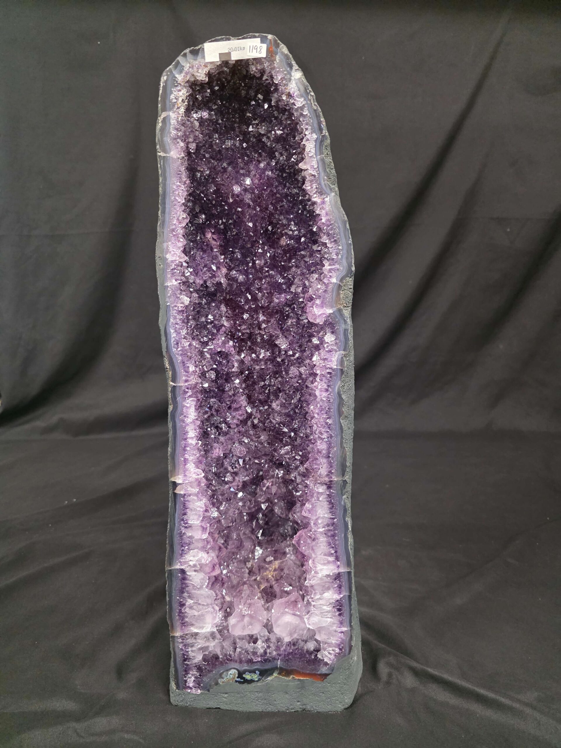 Tall Amethyst Crystal Geode 1198 Premium Queen Grade 20.01kg H59xW18xD20cm - Image 12