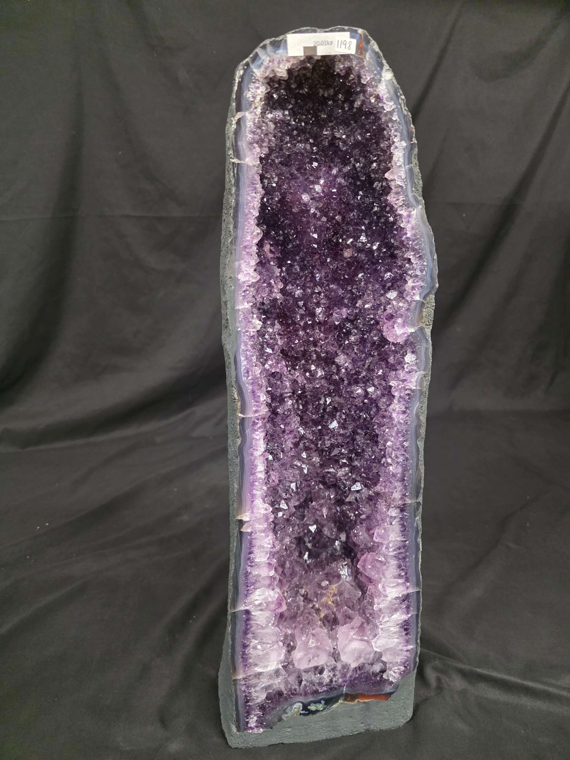 Tall Amethyst Crystal Geode 1198 Premium Queen Grade 20.01kg H59xW18xD20cm - Image 3