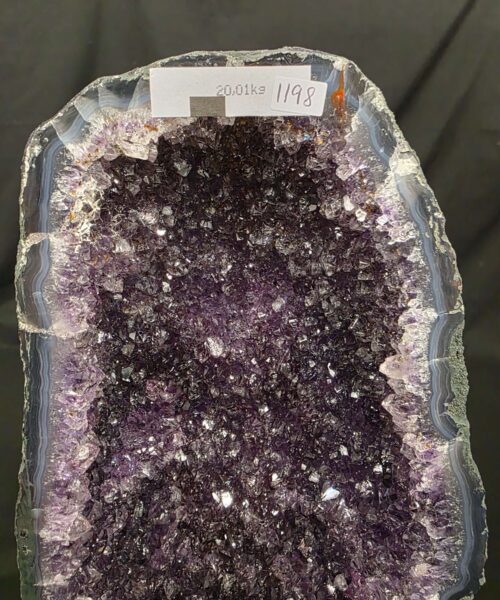 Tall Amethyst Crystal Geode 1198 Premium Queen Grade 20.01kg H59xW18xD20cm - Image 6