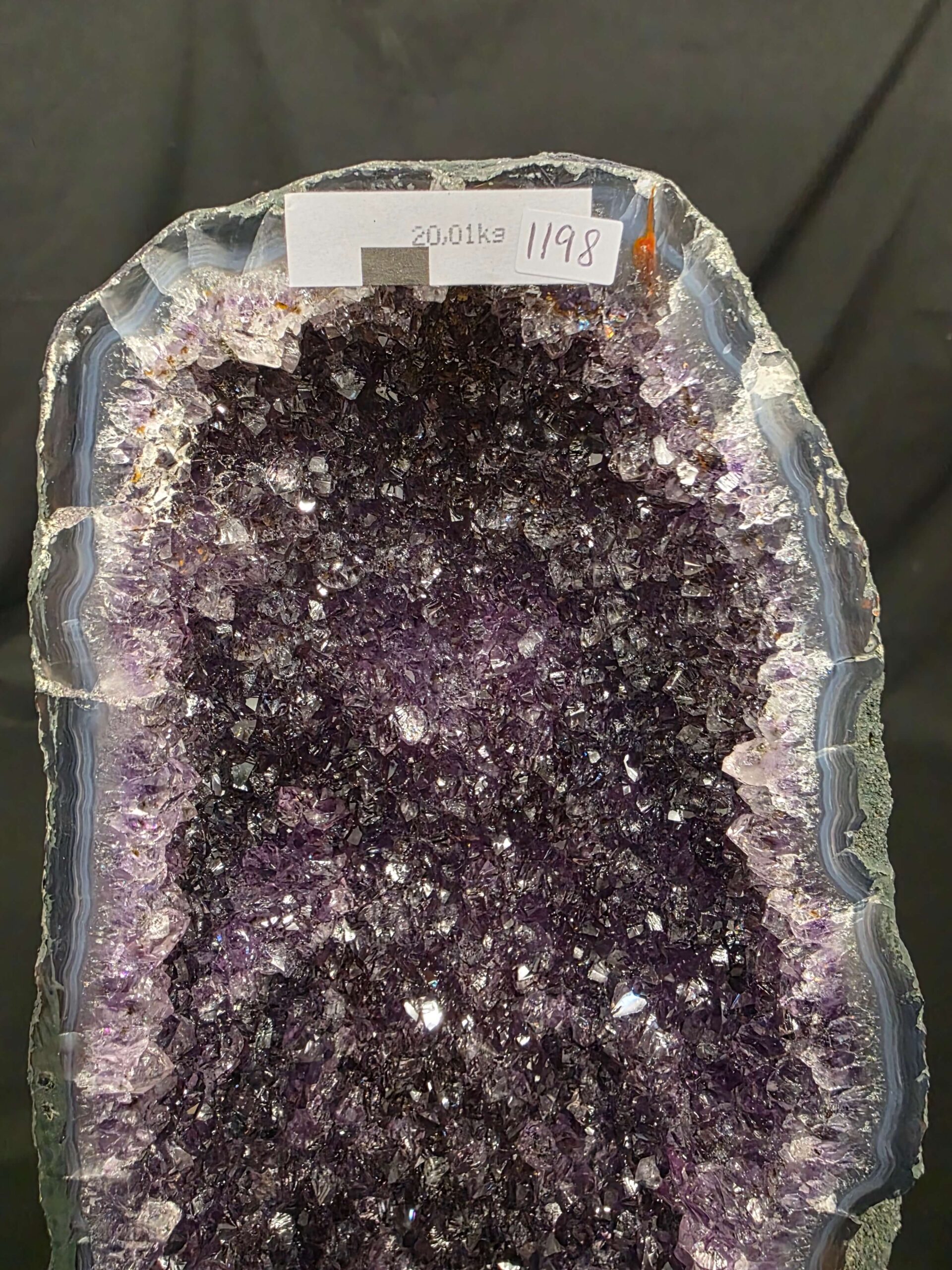 Tall Amethyst Crystal Geode 1198 Premium Queen Grade 20.01kg H59xW18xD20cm - Image 6