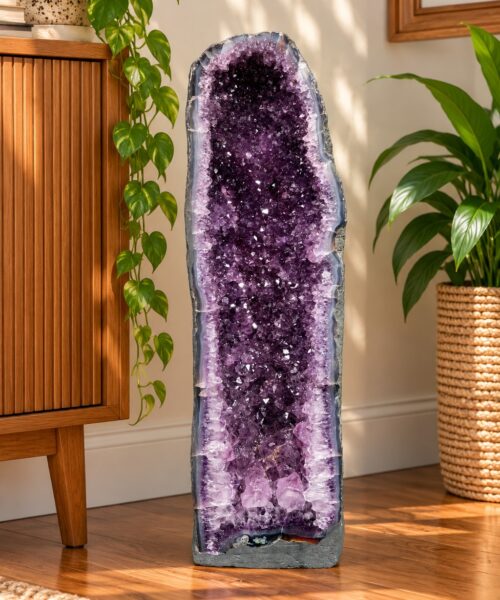 Tall Amethyst Crystal Geode 1198 Premium Queen Grade 20.01kg H59xW18xD20cm