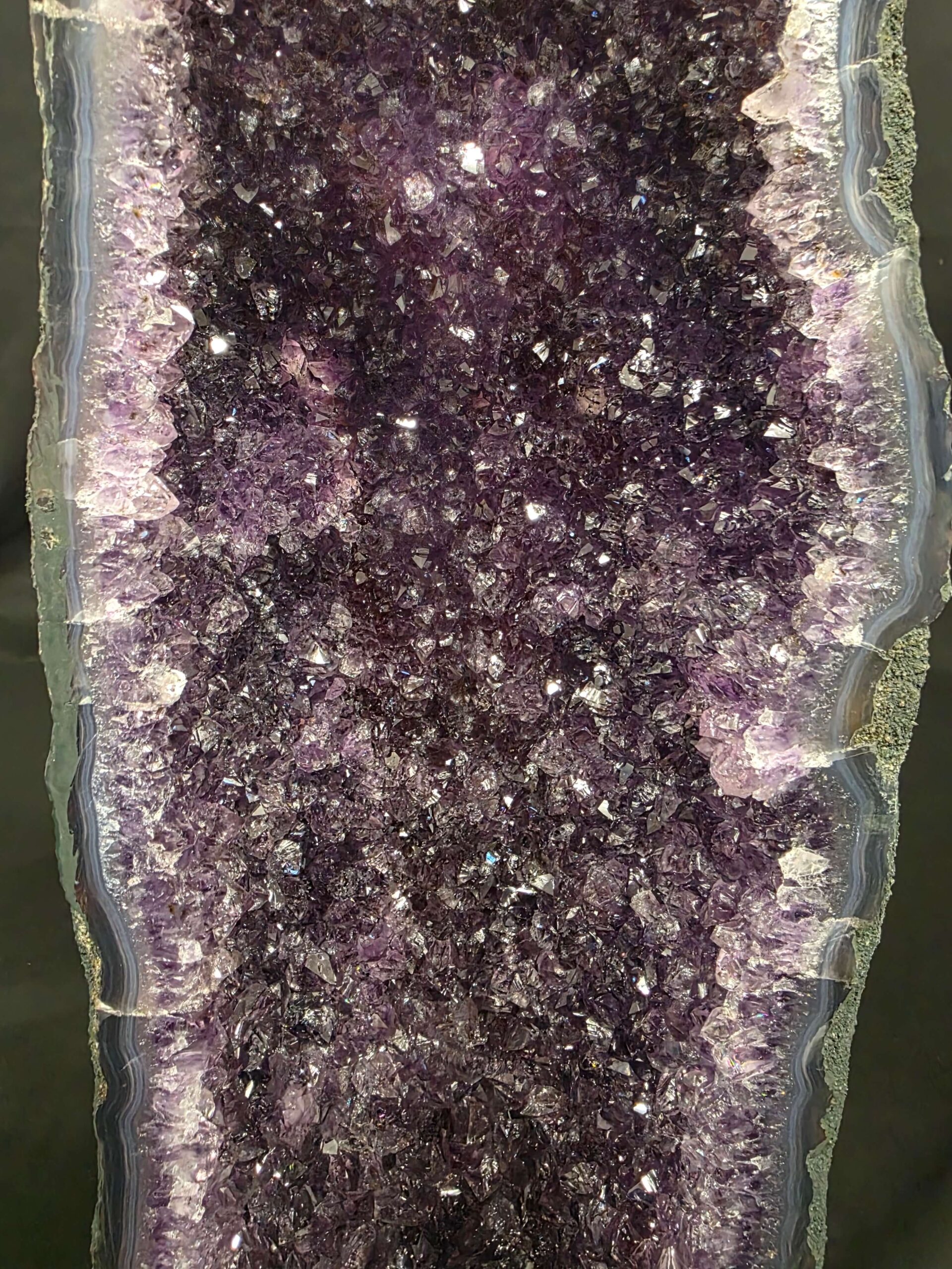 Tall Amethyst Crystal Geode 1198 Premium Queen Grade 20.01kg H59xW18xD20cm - Image 7