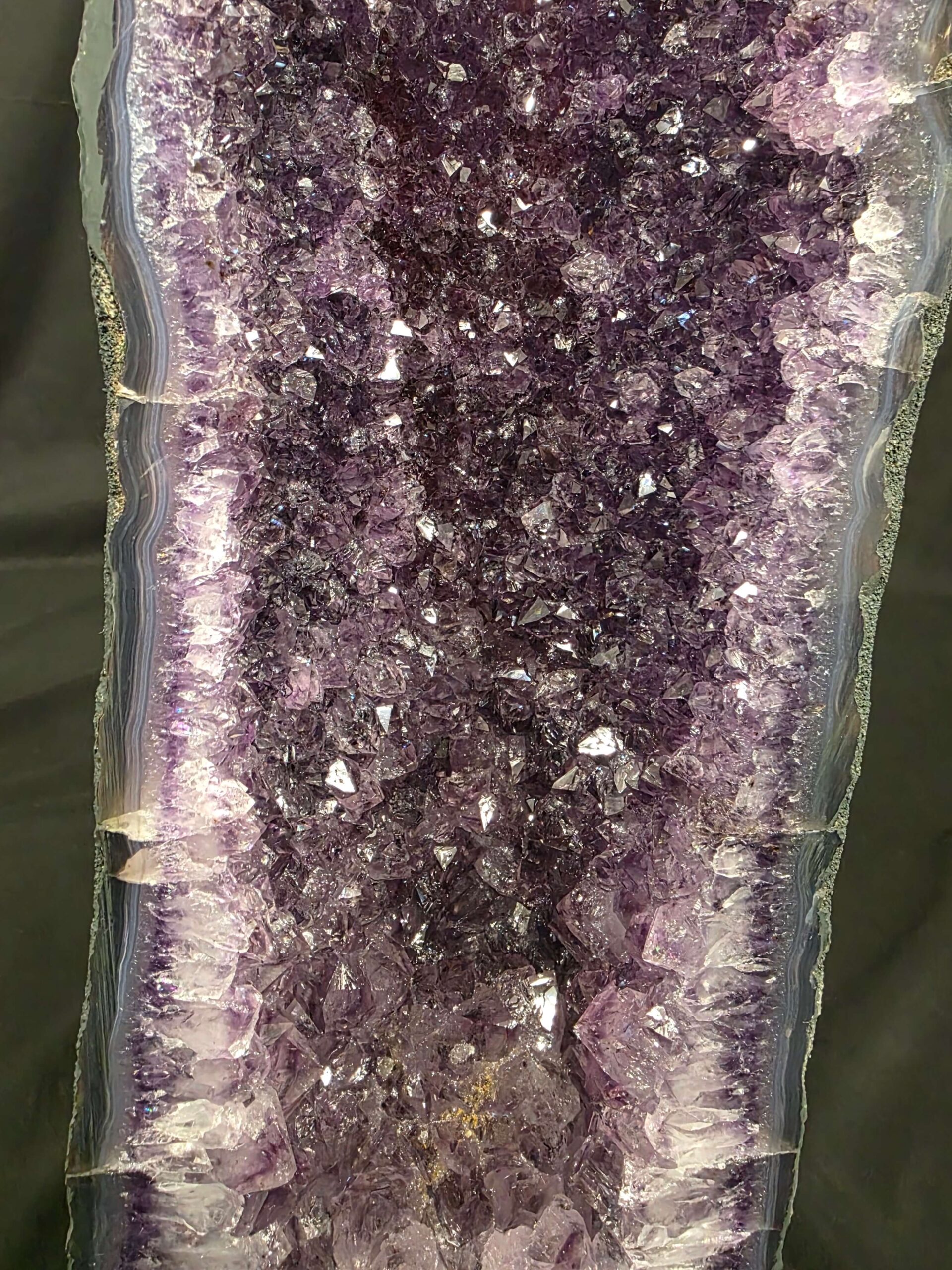 Tall Amethyst Crystal Geode 1198 Premium Queen Grade 20.01kg H59xW18xD20cm - Image 8