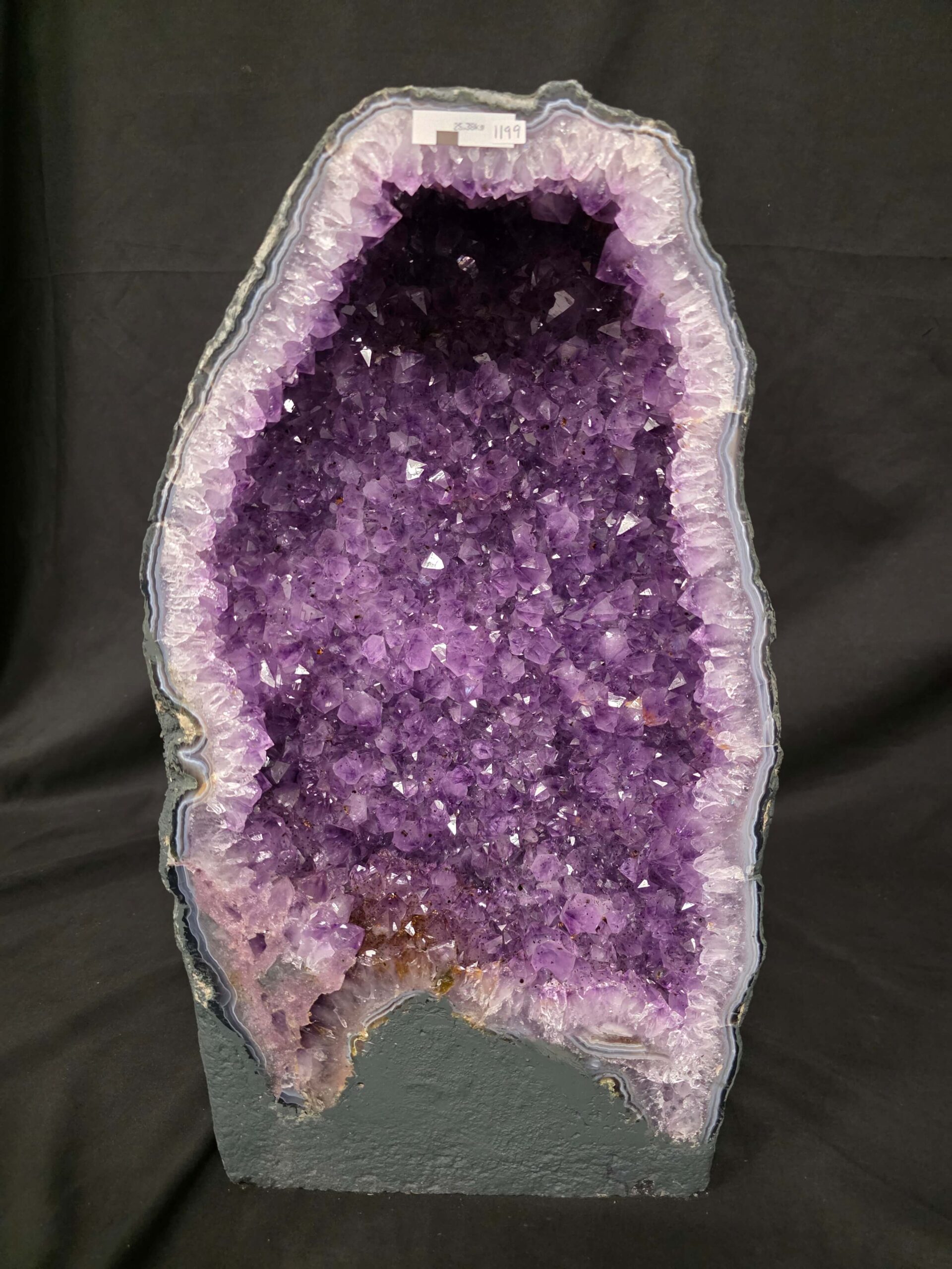 Tall Amethyst Crystal Geode 1199 Premium Queen Grade 25.38kg H50xW28xD17cm - Image 2