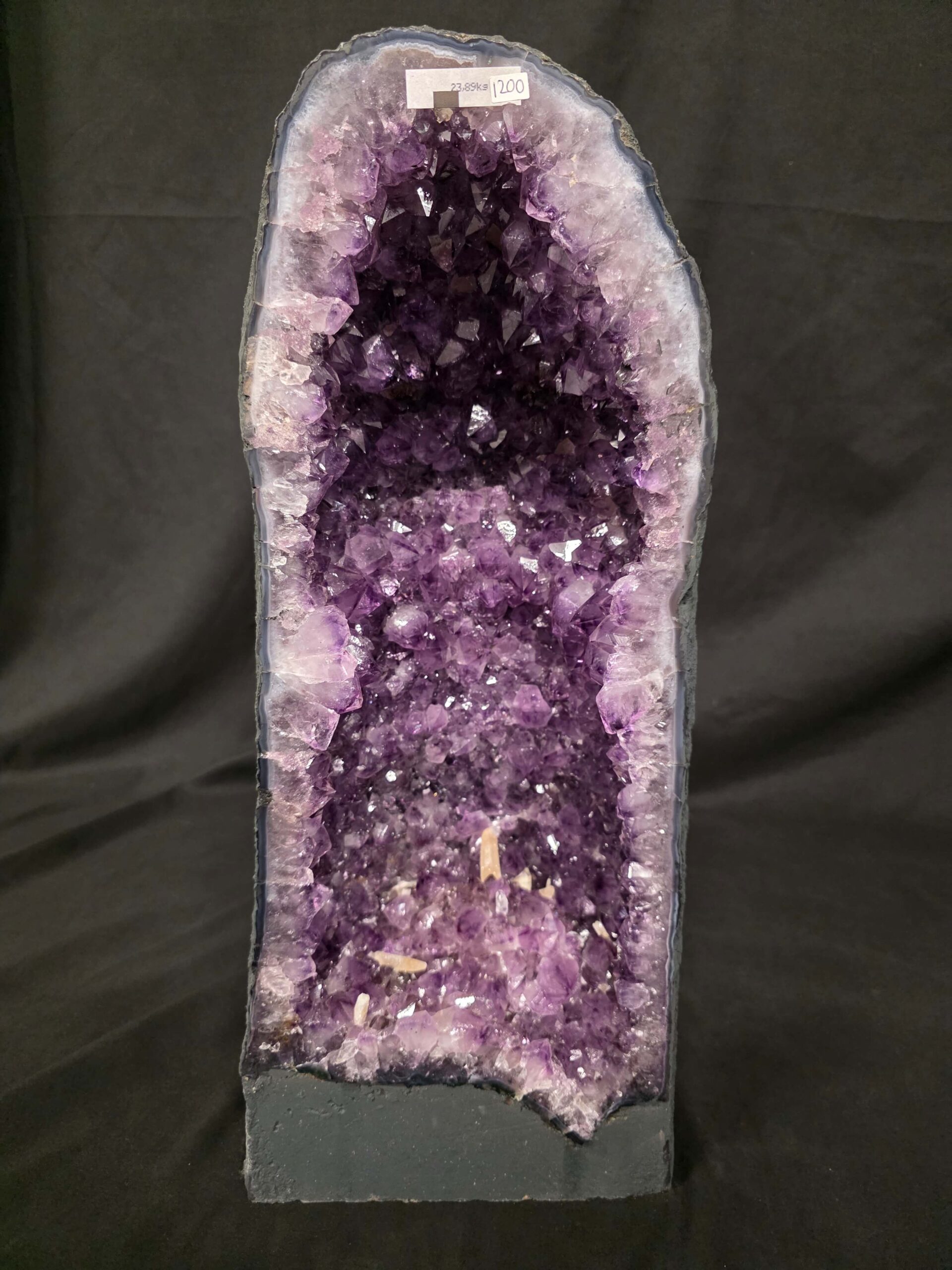 Tall Amethyst Crystal Geode 1200 Premium Queen Grade 23.89kg H51xW22xD16cm - Image 2