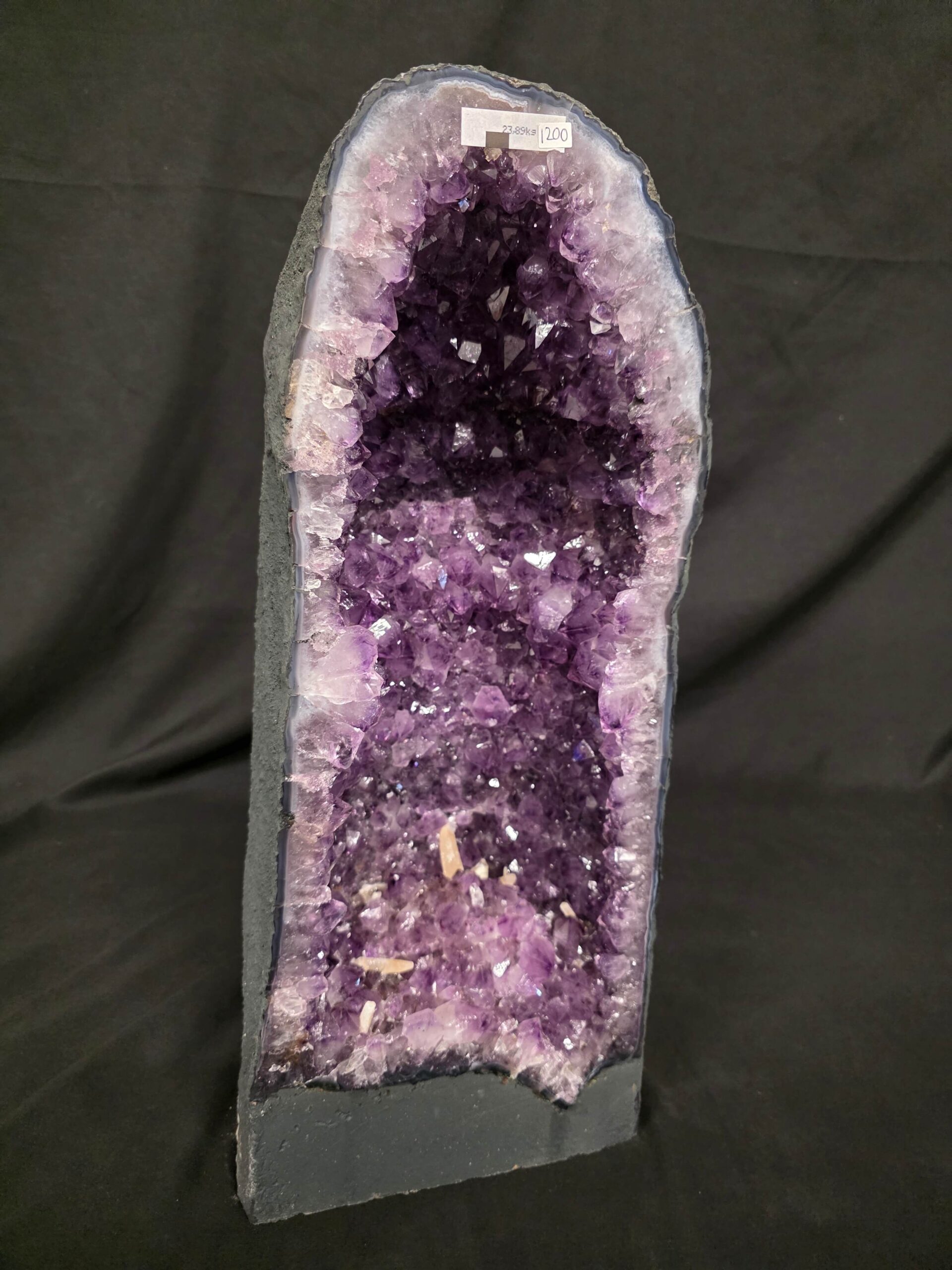 Tall Amethyst Crystal Geode 1200 Premium Queen Grade 23.89kg H51xW22xD16cm - Image 3