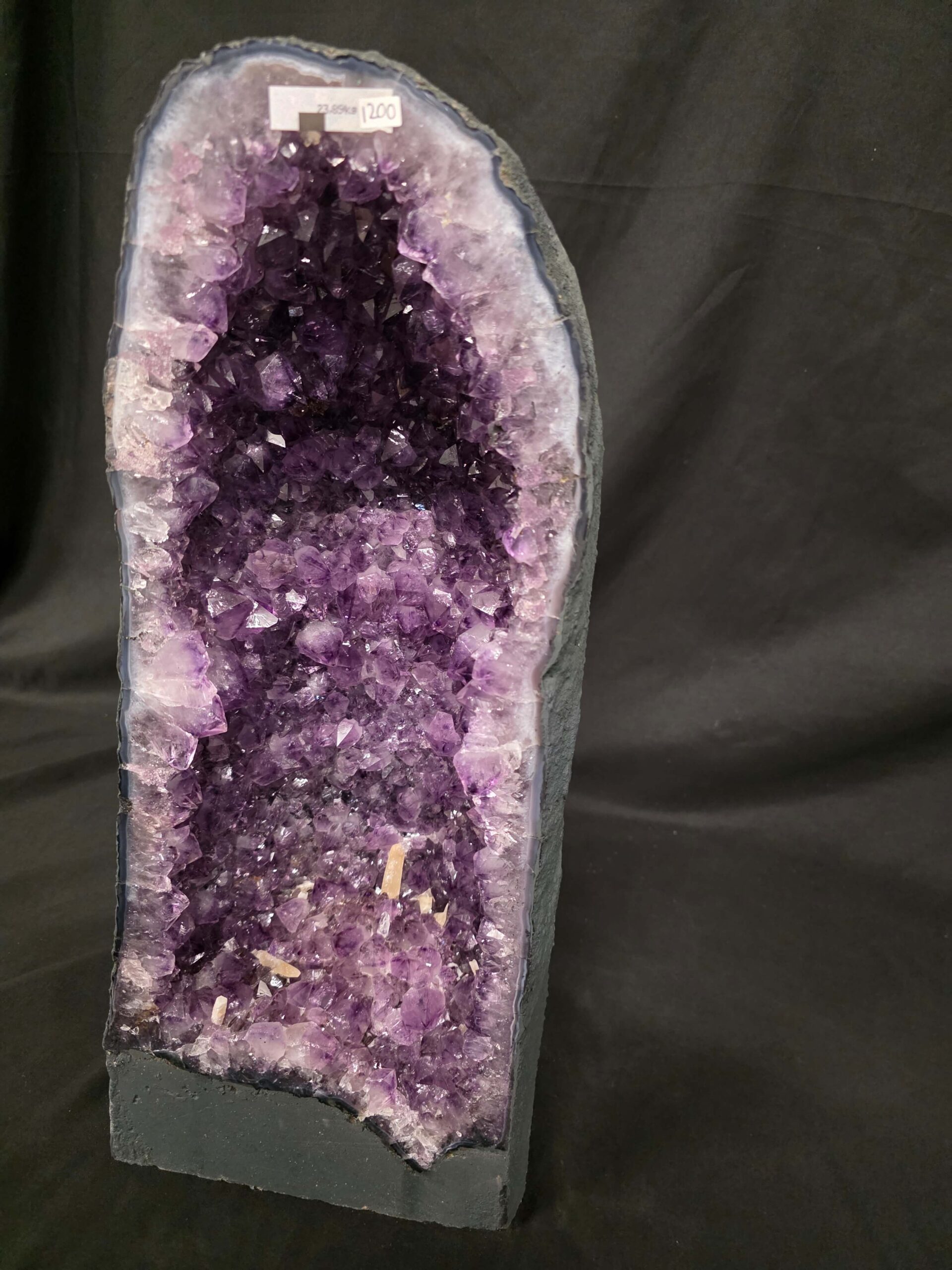 Tall Amethyst Crystal Geode 1200 Premium Queen Grade 23.89kg H51xW22xD16cm - Image 4