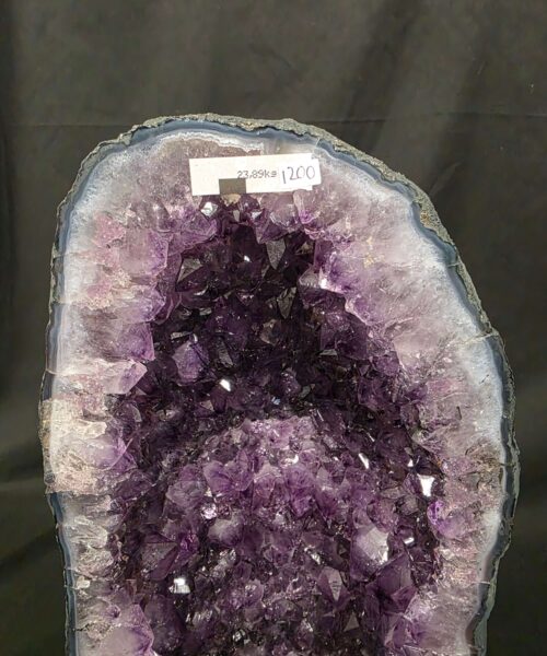 Tall Amethyst Crystal Geode 1200 Premium Queen Grade 23.89kg H51xW22xD16cm - Image 5
