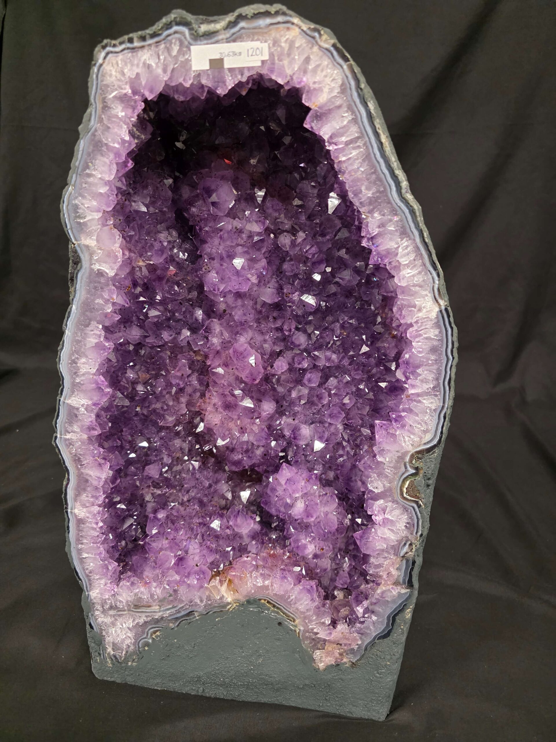 Tall Amethyst Crystal Geode 1201 Premium Queen Grade 30.63kg H51xW28xD17cm - Image 4