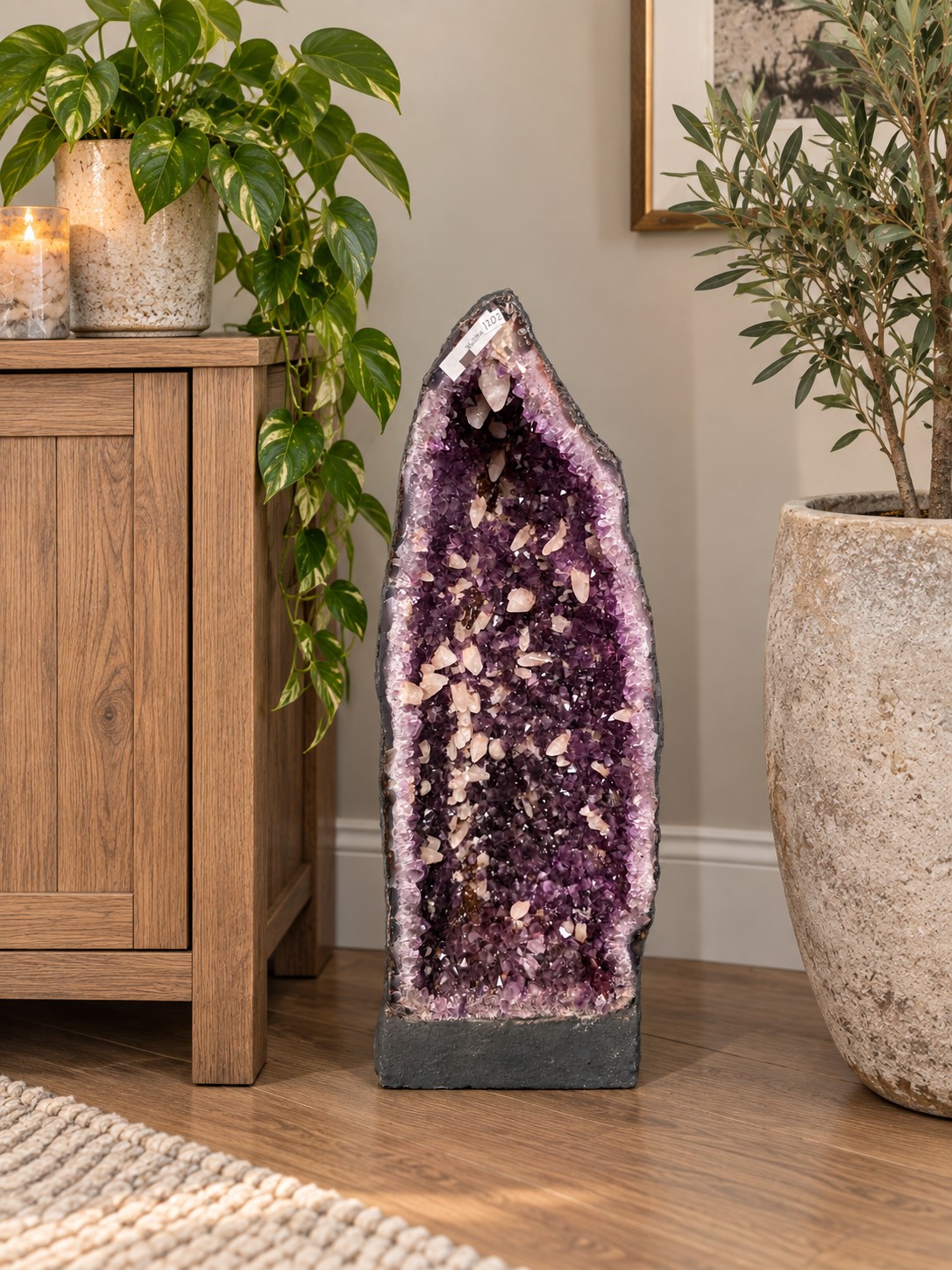 Tall Amethyst Crystal Geode 1202 Premium Queen Grade 30.29kg H62xW23xD19cm