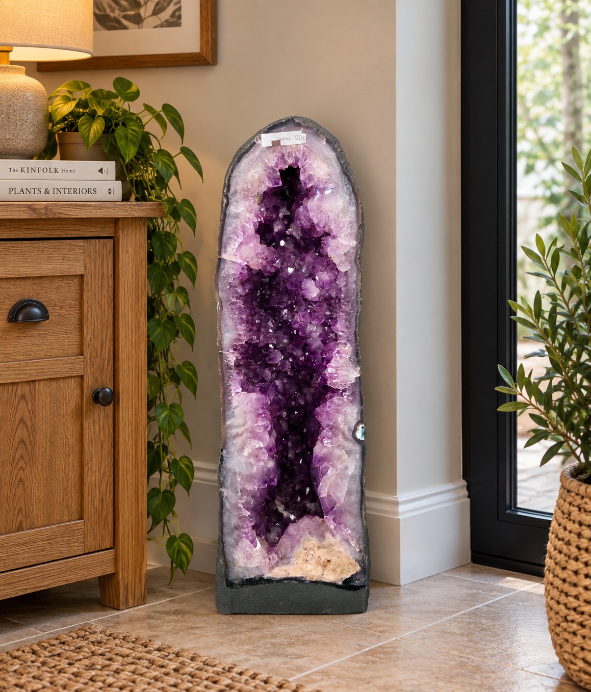 Tall Amethyst Crystal Geode 1203 Premium Queen Grade 26.87kg H59xW20xD22cm