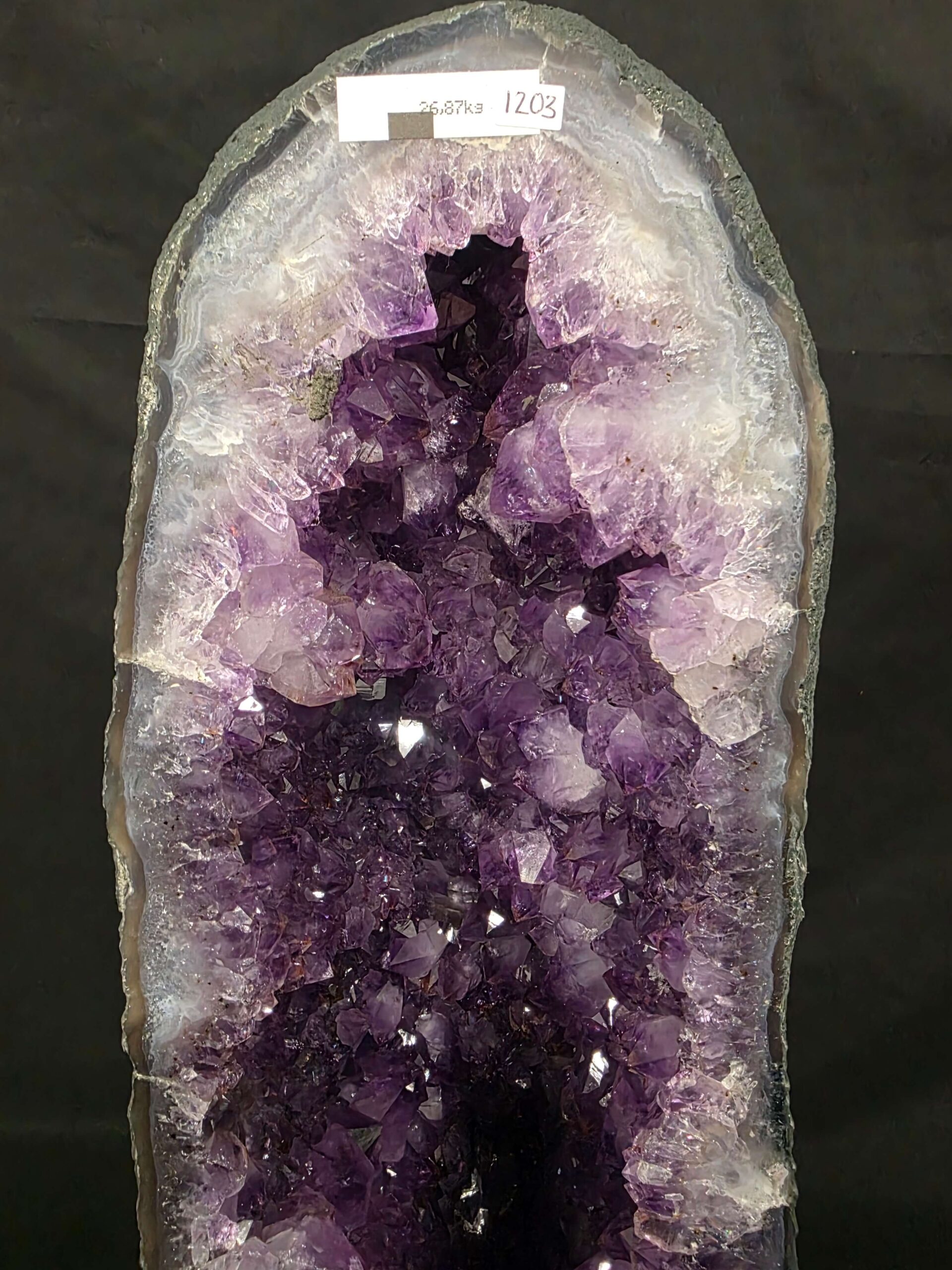 Tall Amethyst Crystal Geode 1203 Premium Queen Grade 26.87kg H59xW20xD22cm - Image 9